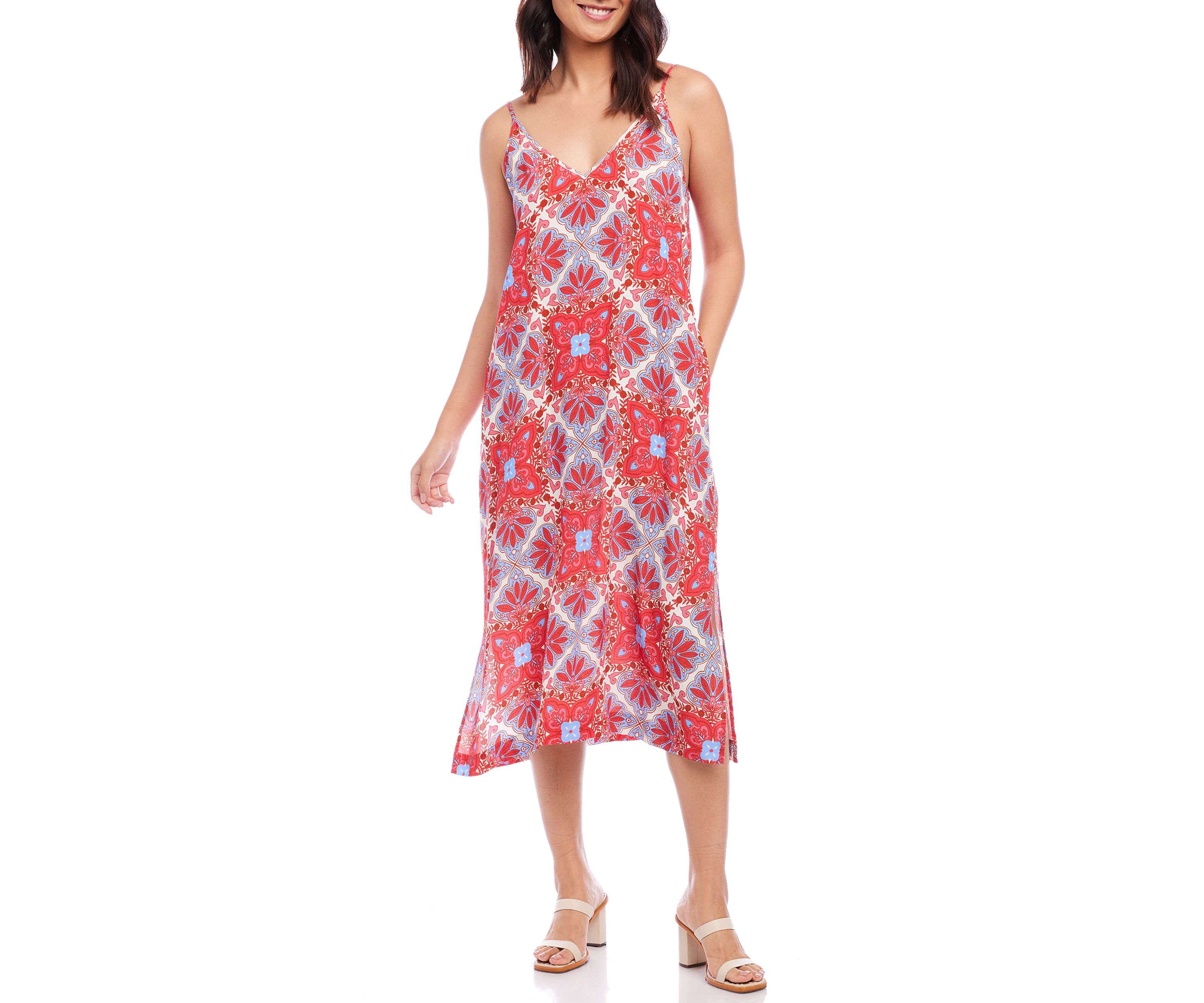 Womens Side Slit Midi Dress