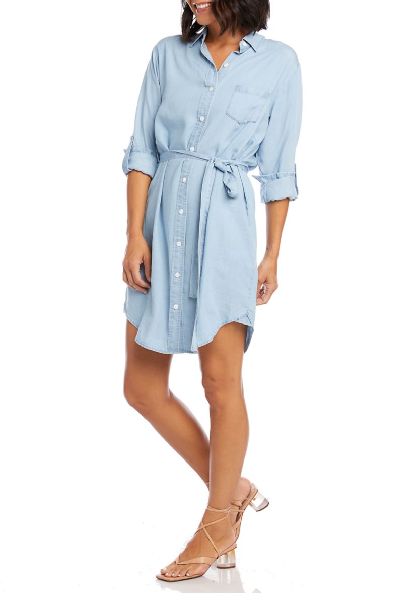 Womens Chambray Shirtdress