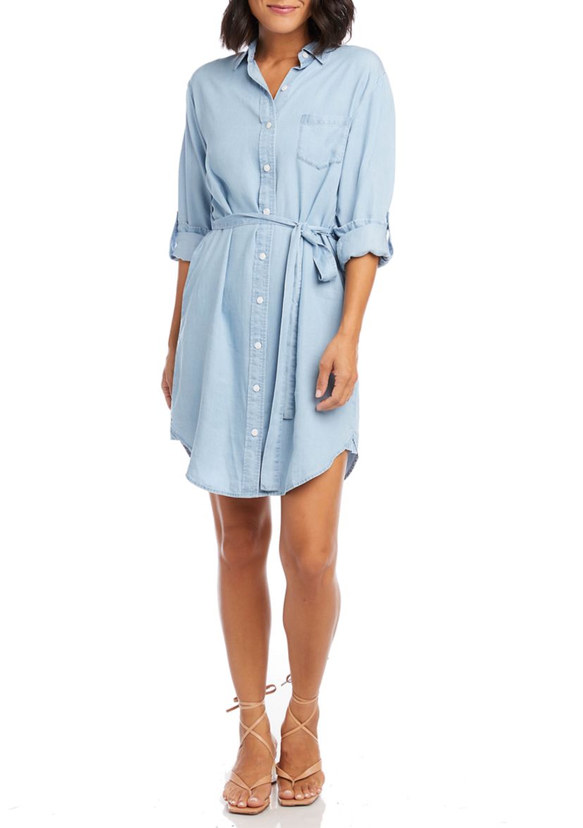 Womens Chambray Shirtdress
