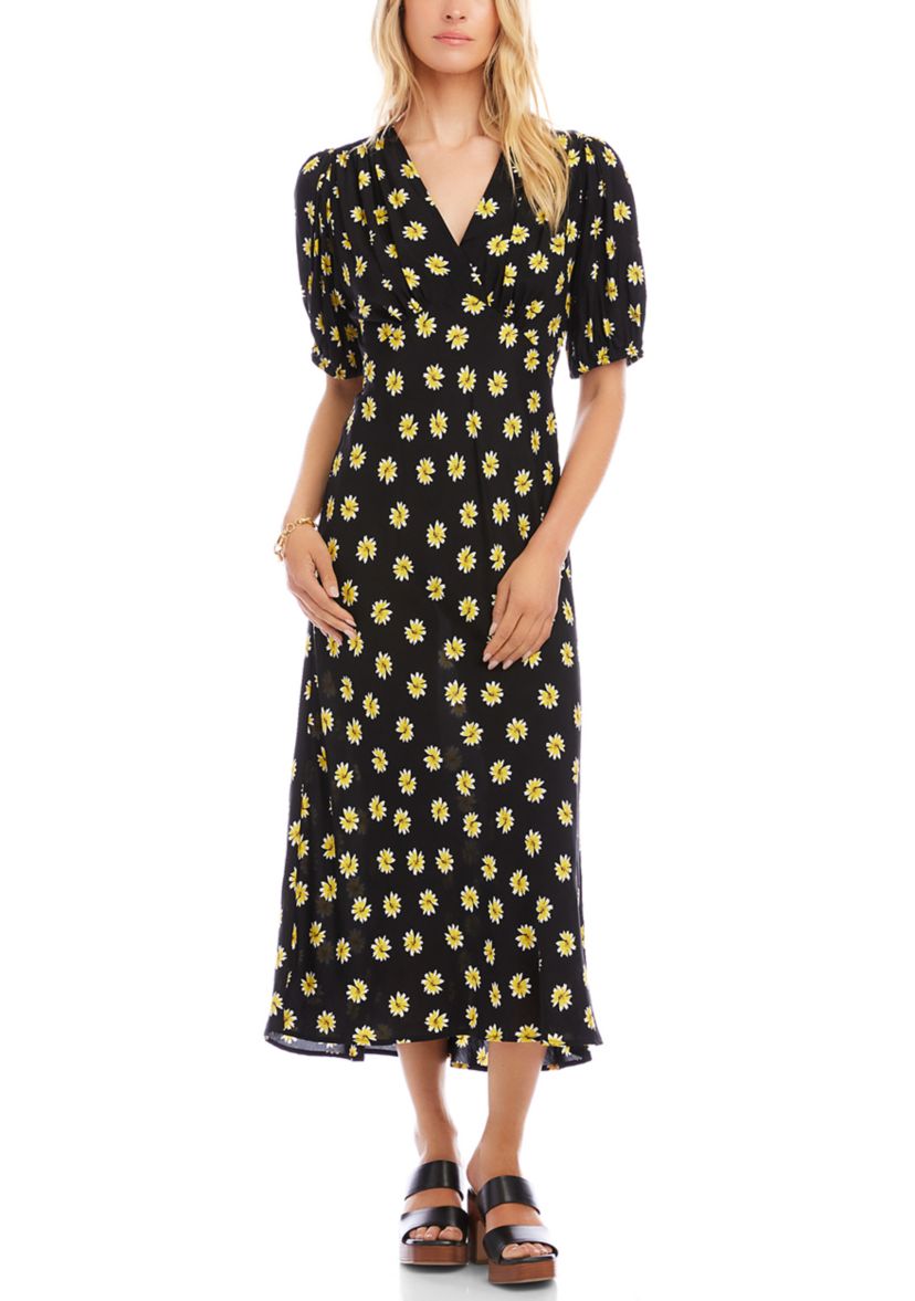 Karen Kane Women's Puff Sleeve Bias Dress | Belk
