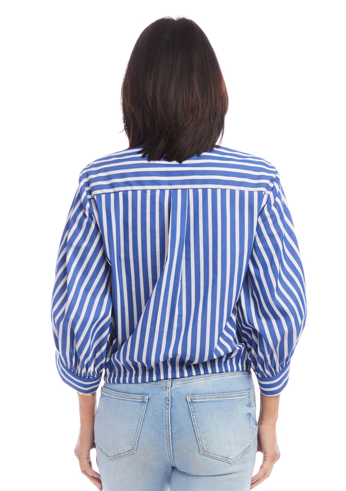 Womens Stripe Tie Waist Top