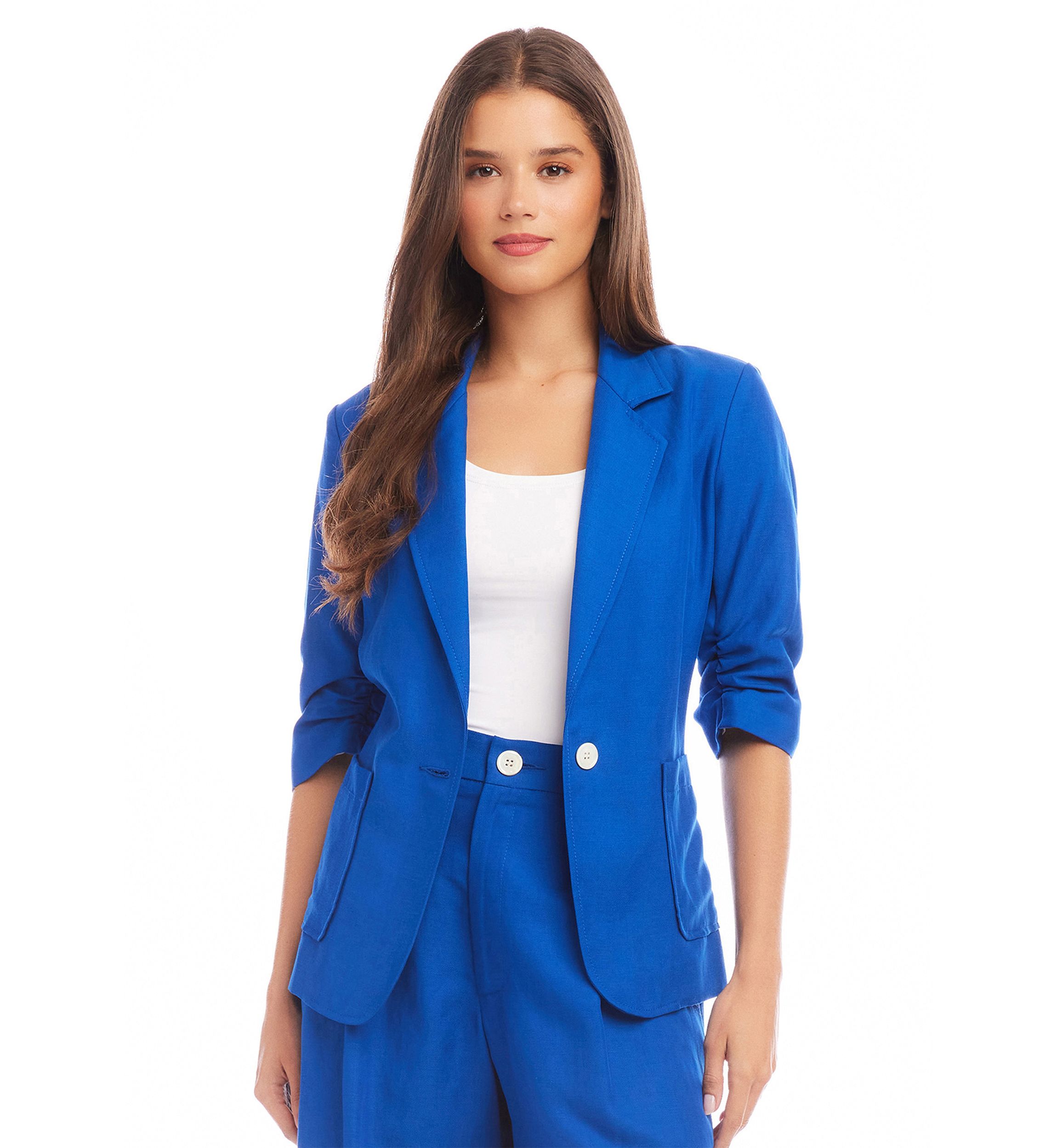 Womens Ruched Sleeve Jacket