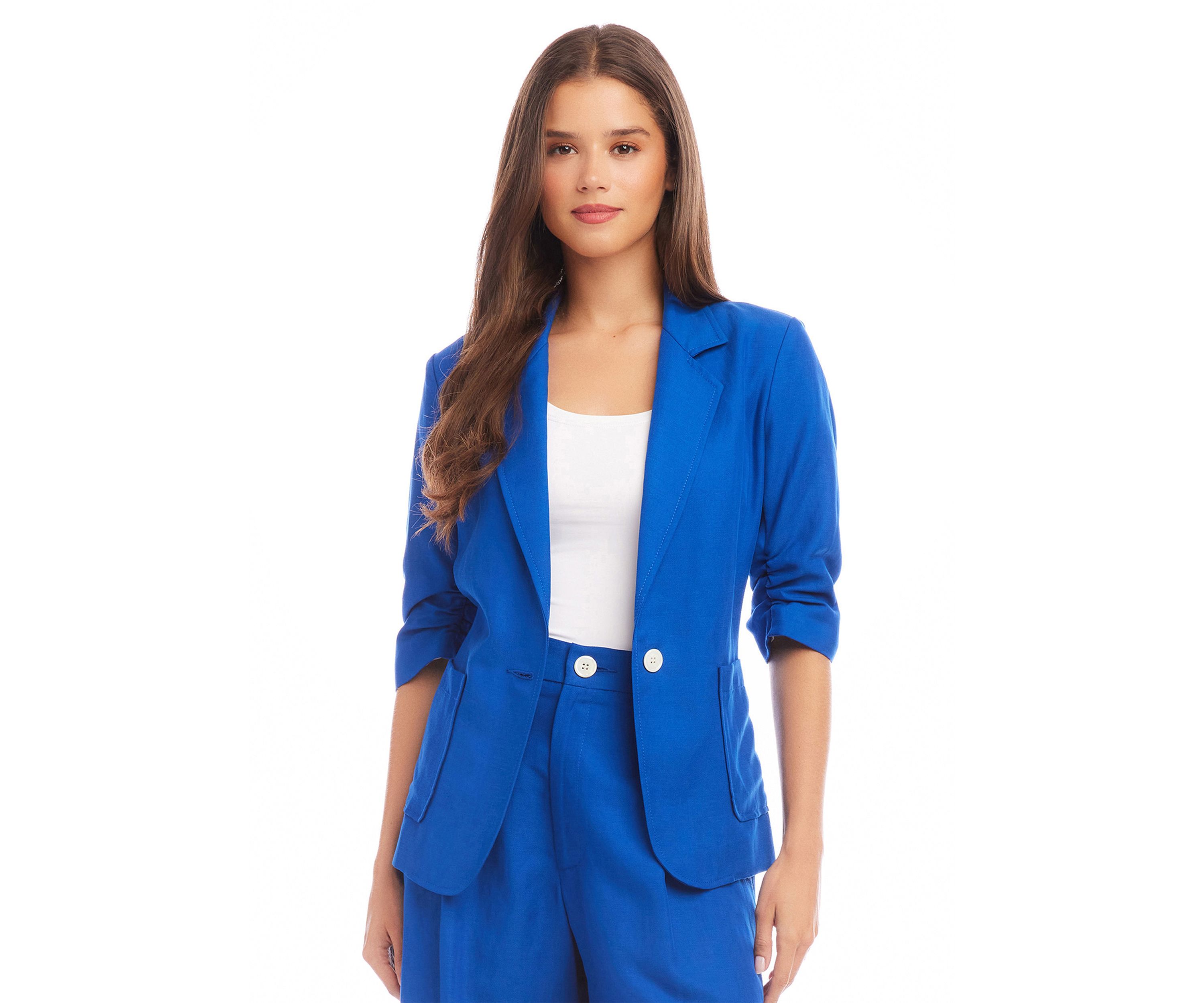 Womens Ruched Sleeve Jacket