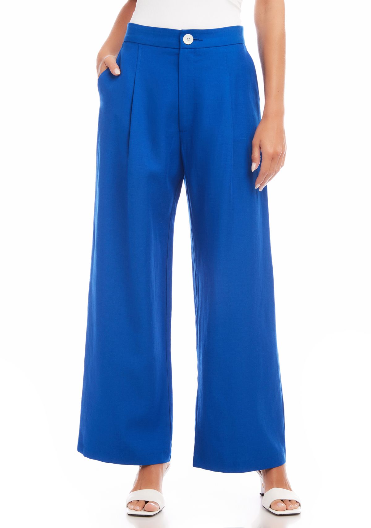 Womens High Waist Pleated Pants