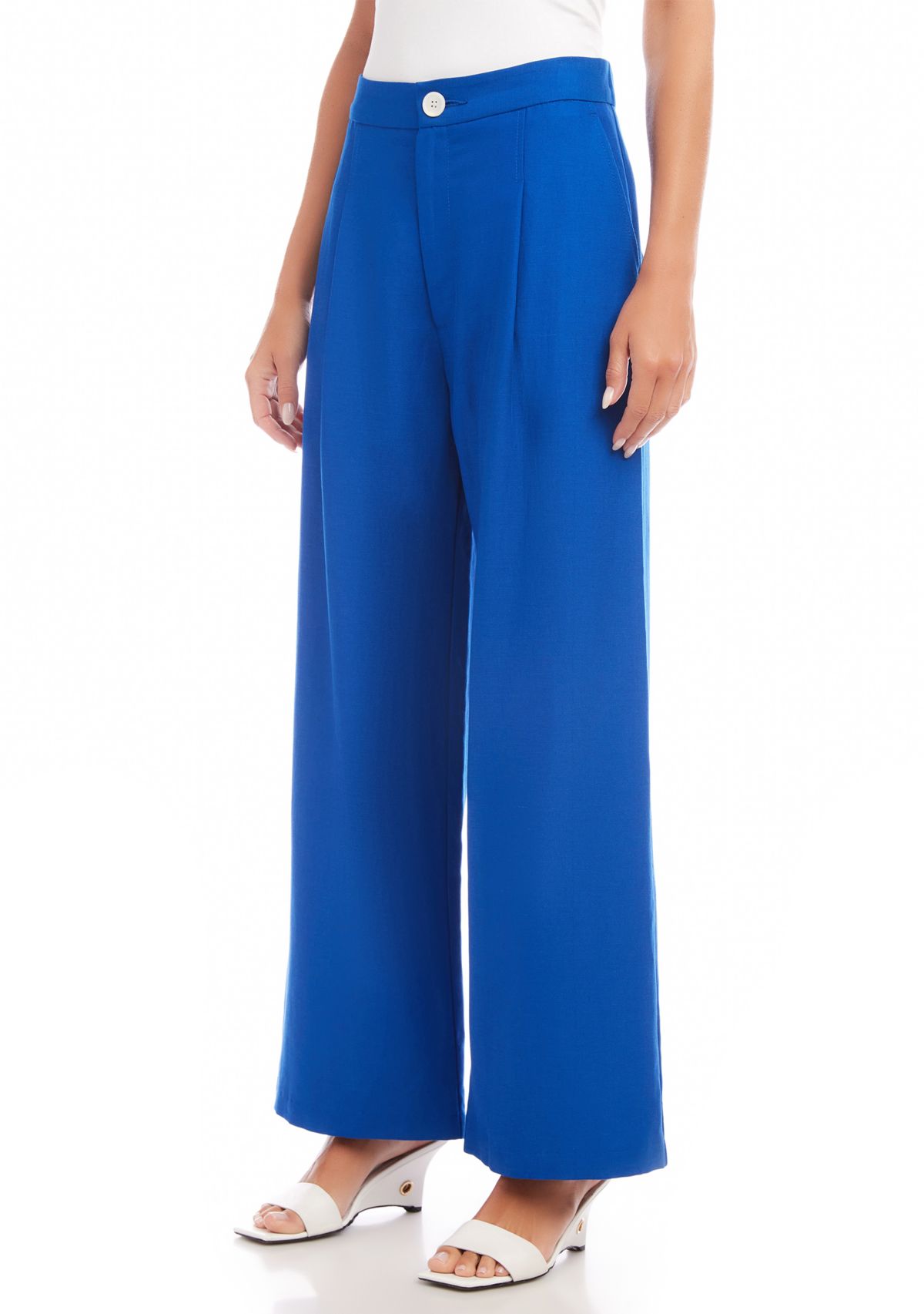 Womens High Waist Pleated Pants