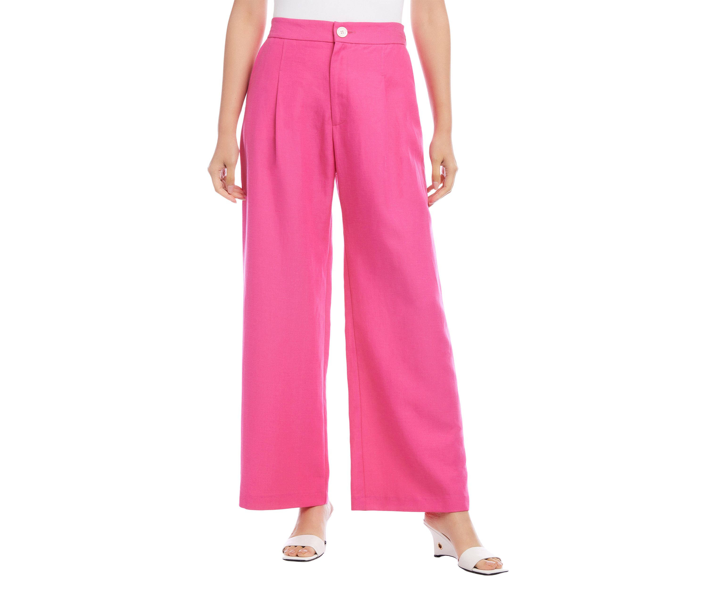 Womens High Waist Pleated Pants