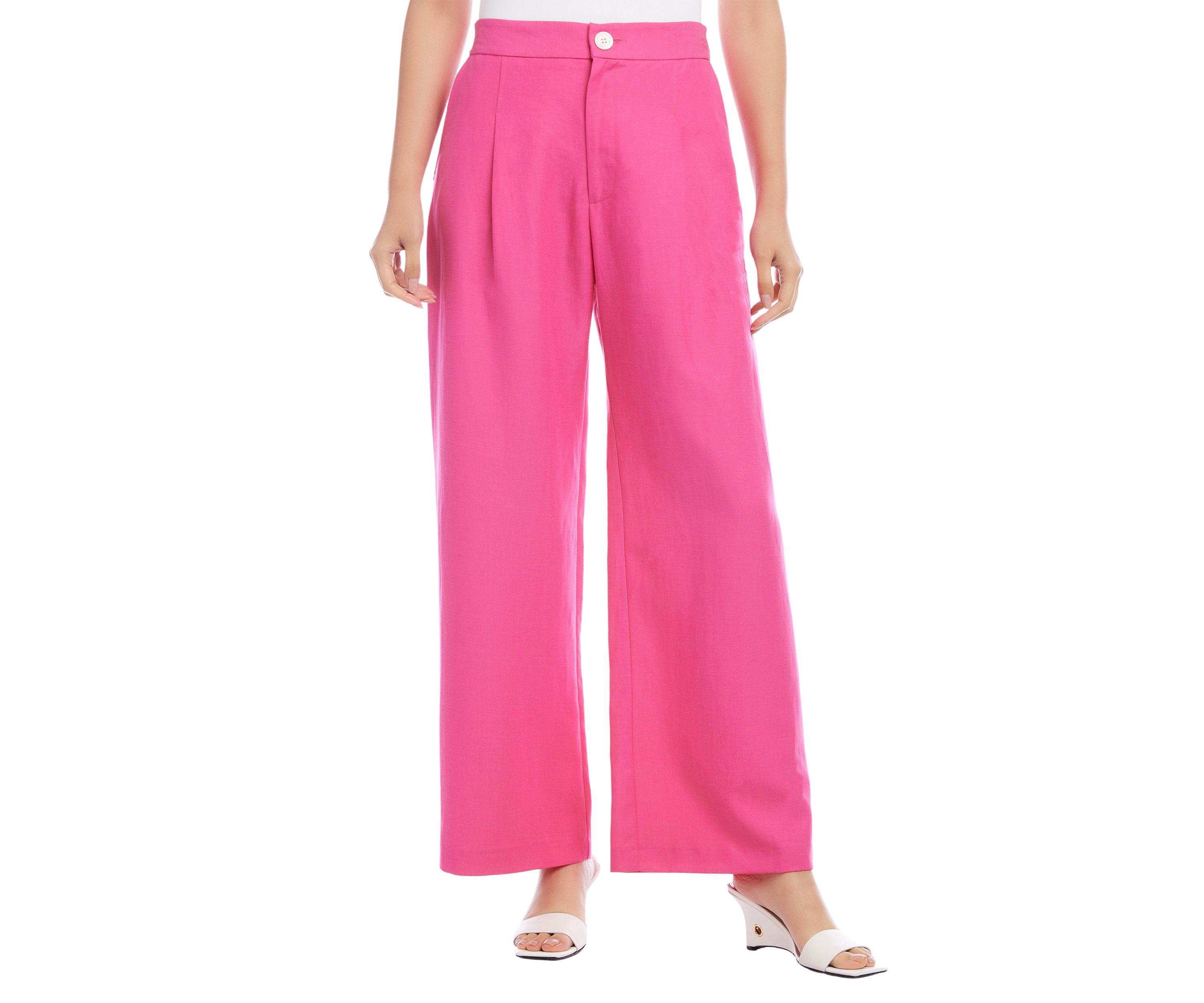 Womens High Waist Pleated Pants