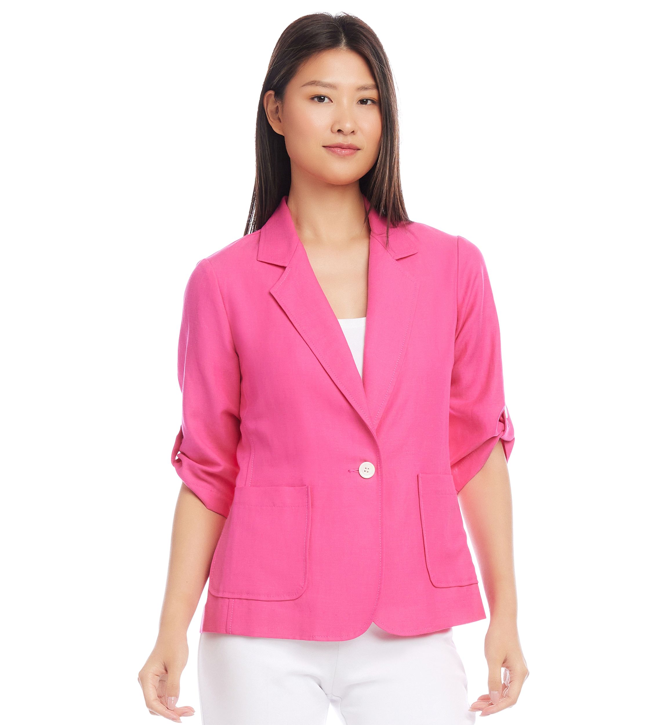 Womens Roll Tab Sleeve Jacket