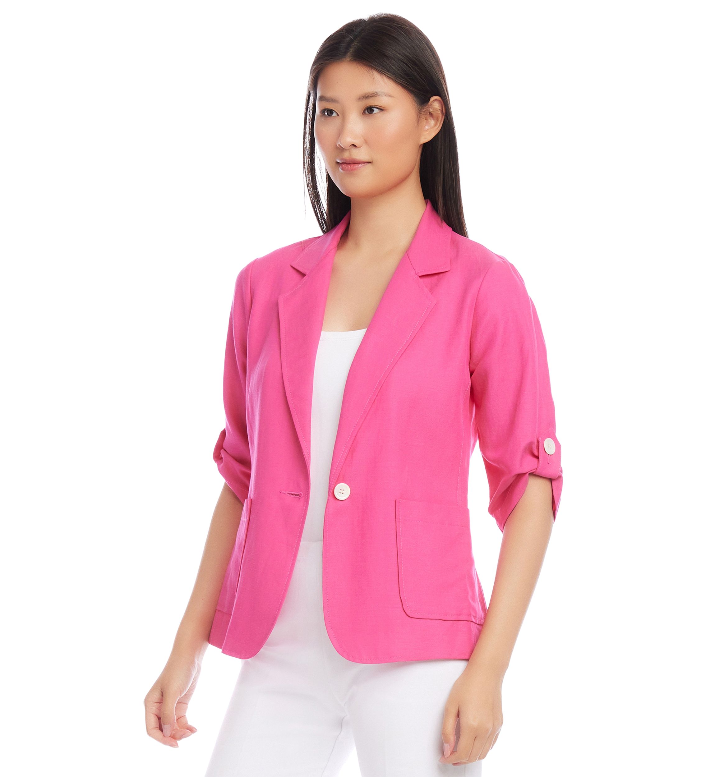 Womens Roll Tab Sleeve Jacket