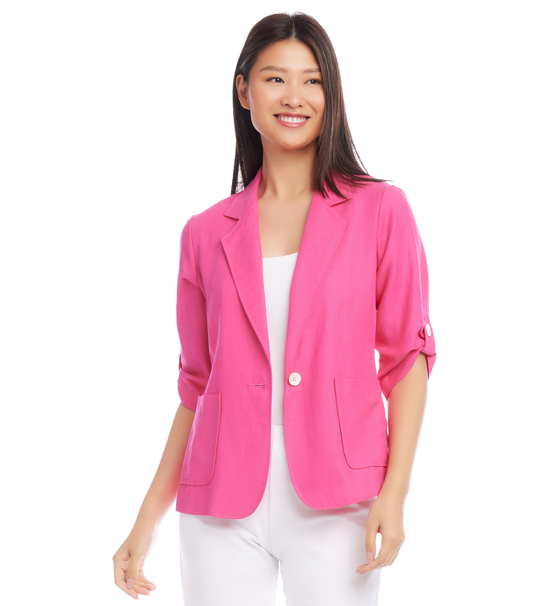 Womens Roll Tab Sleeve Jacket