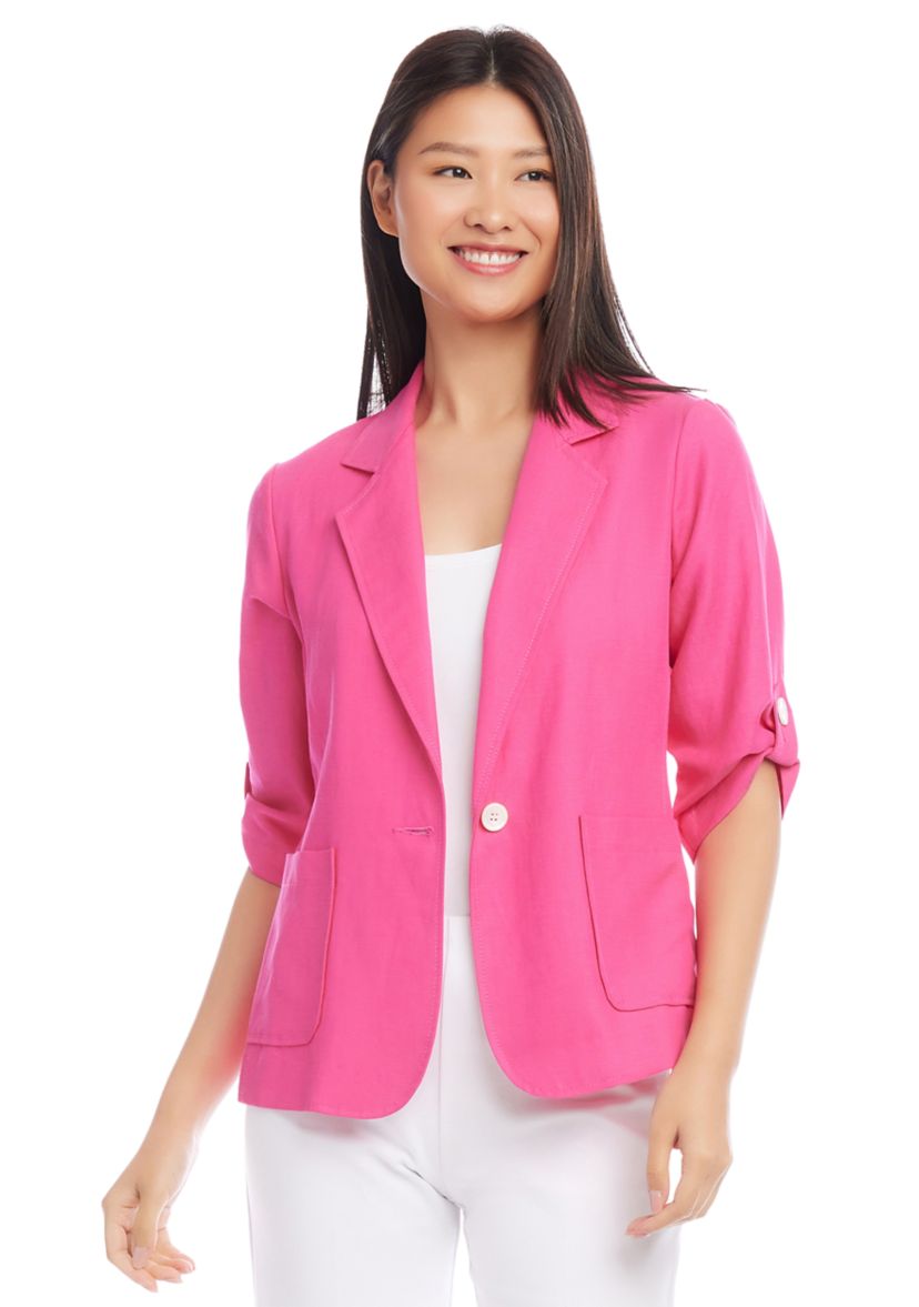 Womens Roll Tab Sleeve Jacket