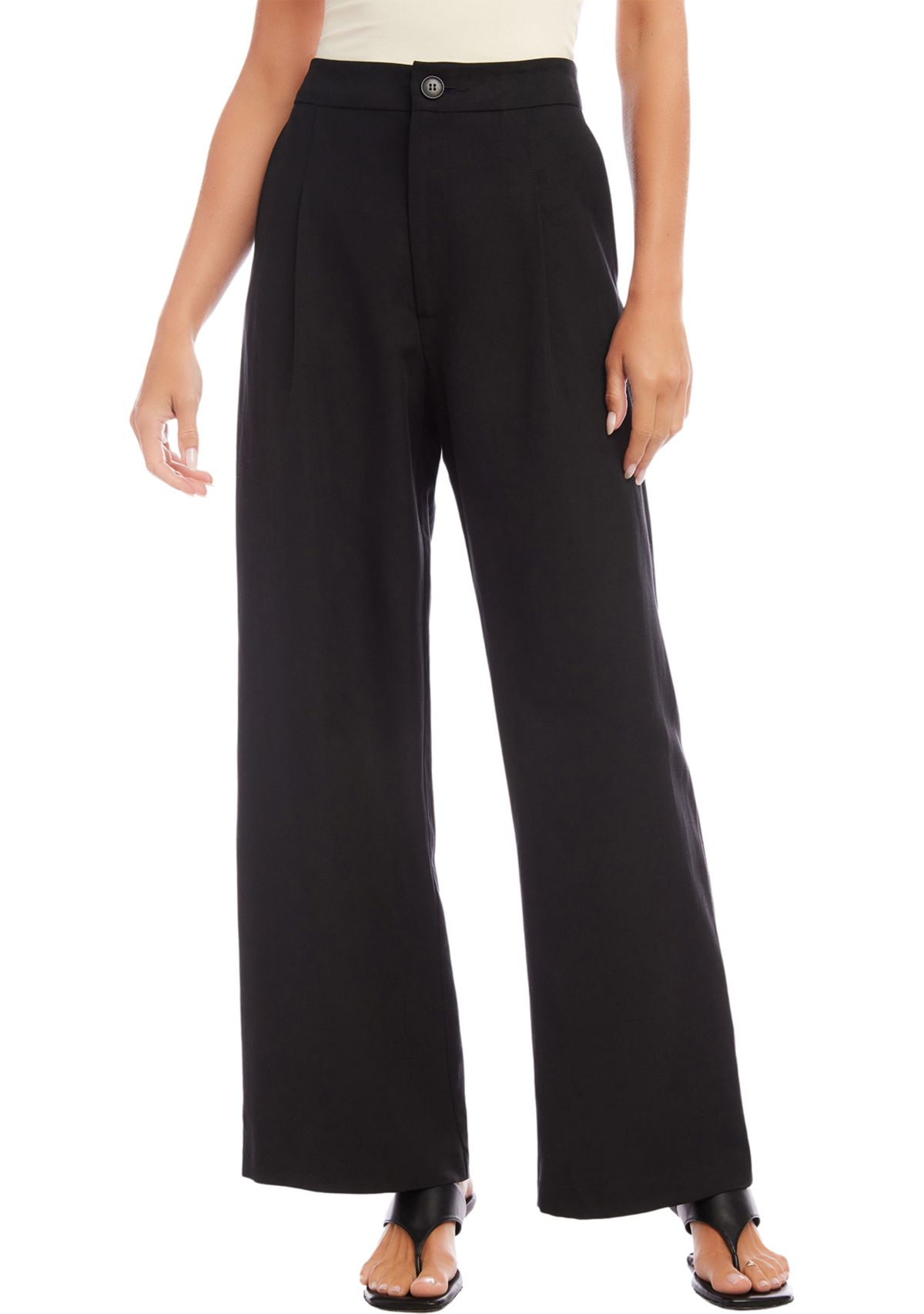 Womens High Waist Pleated Pants