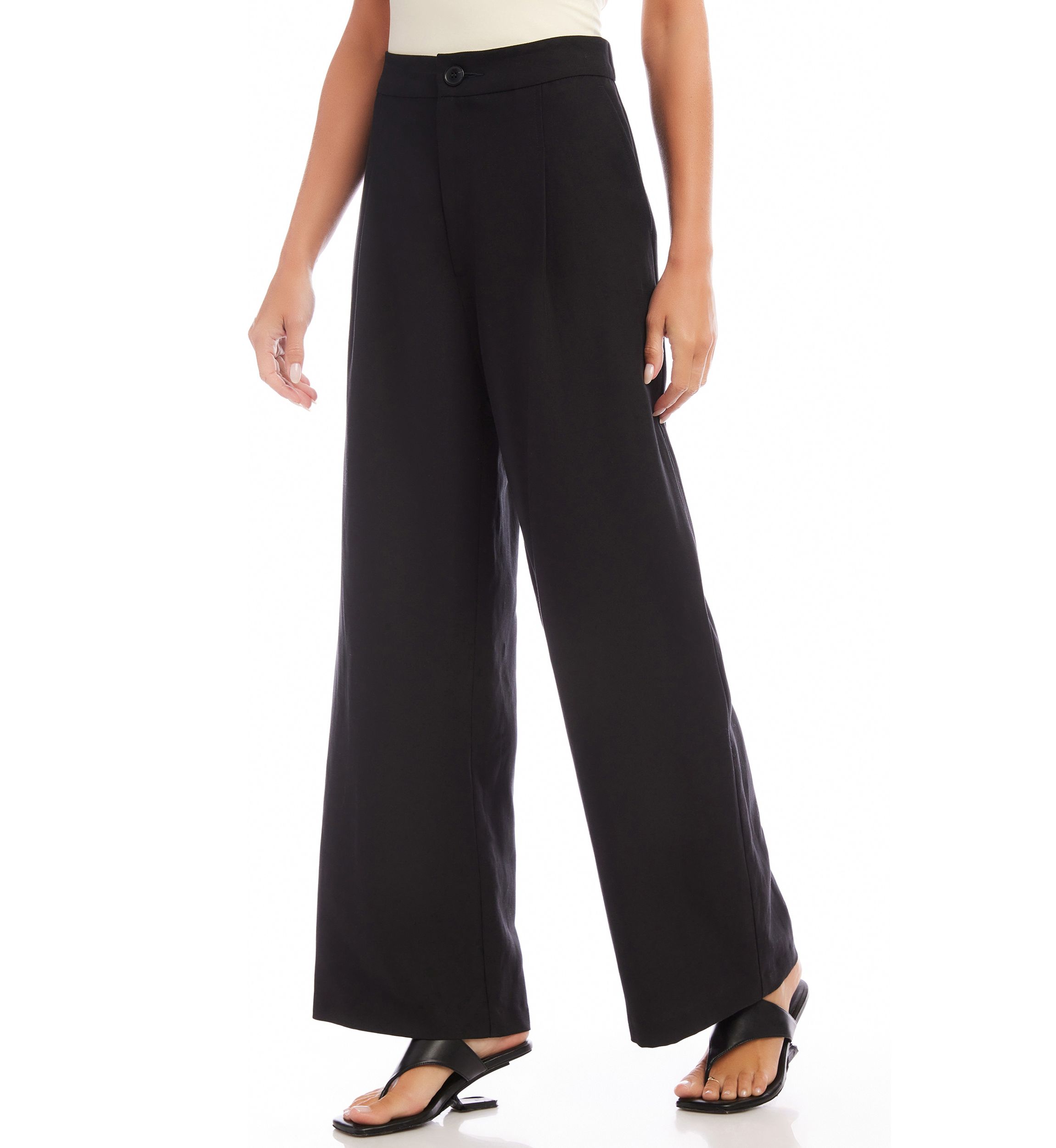 Womens High Waist Pleated Pants