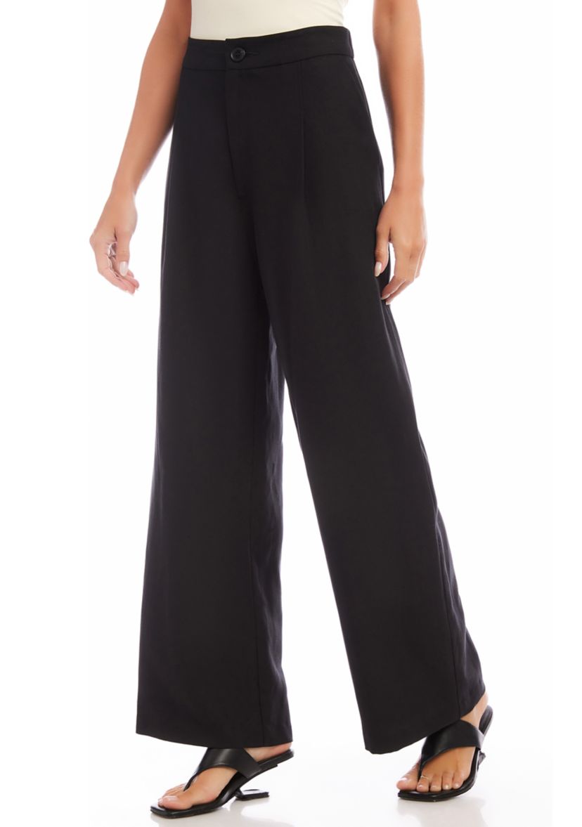 Womens High Waist Pleated Pants