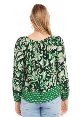 Women's Border Print Top