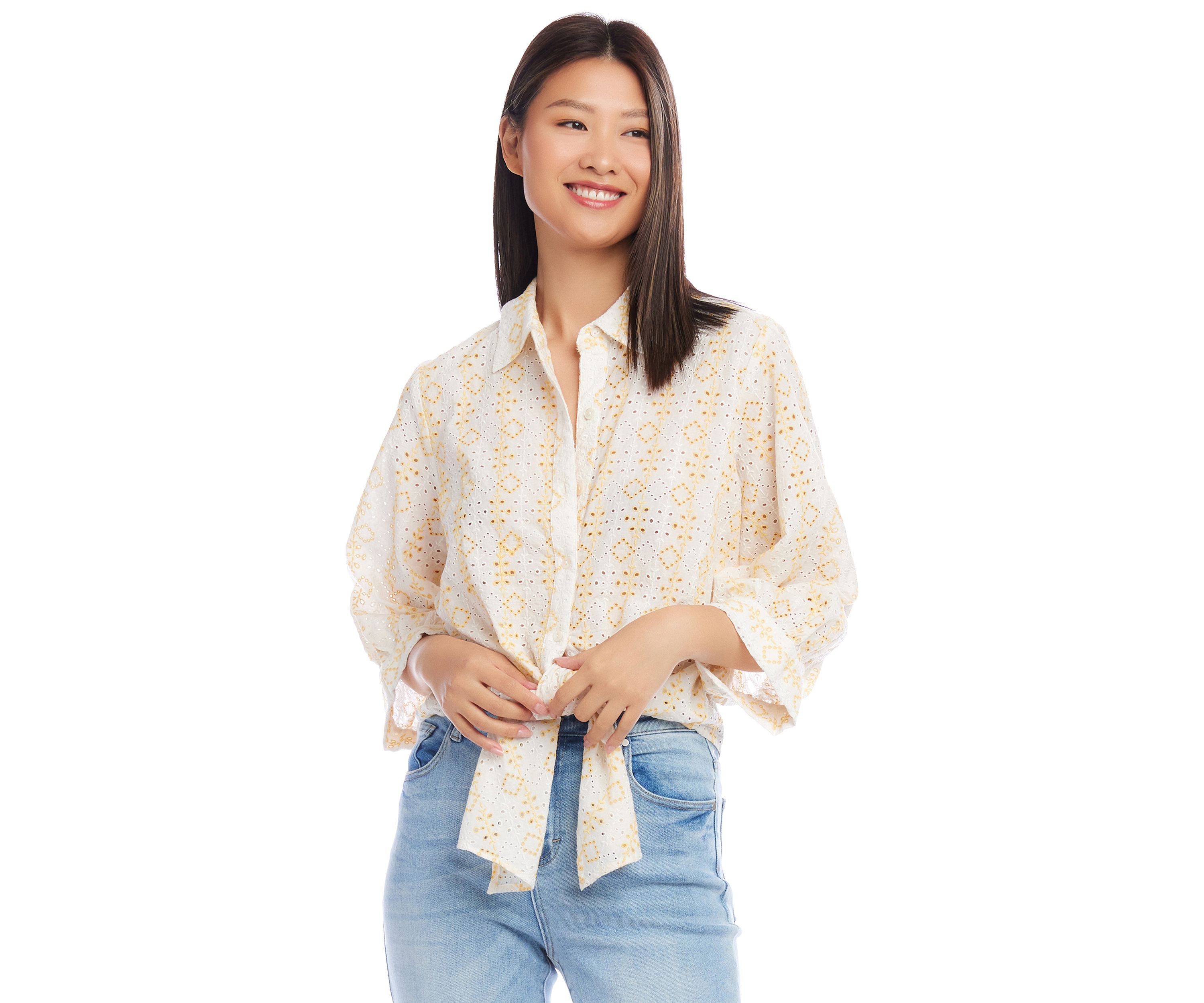 Petite Tie Front Top