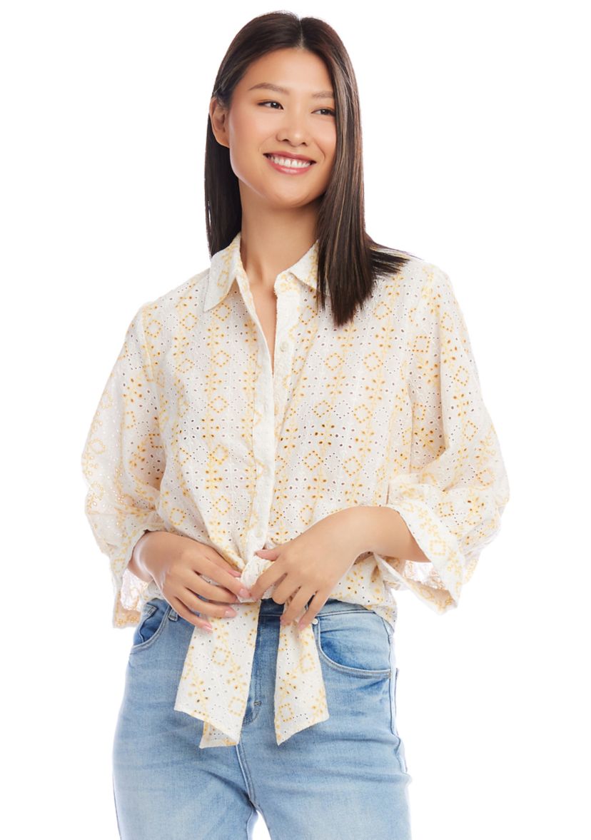 Petite Tie Front Top