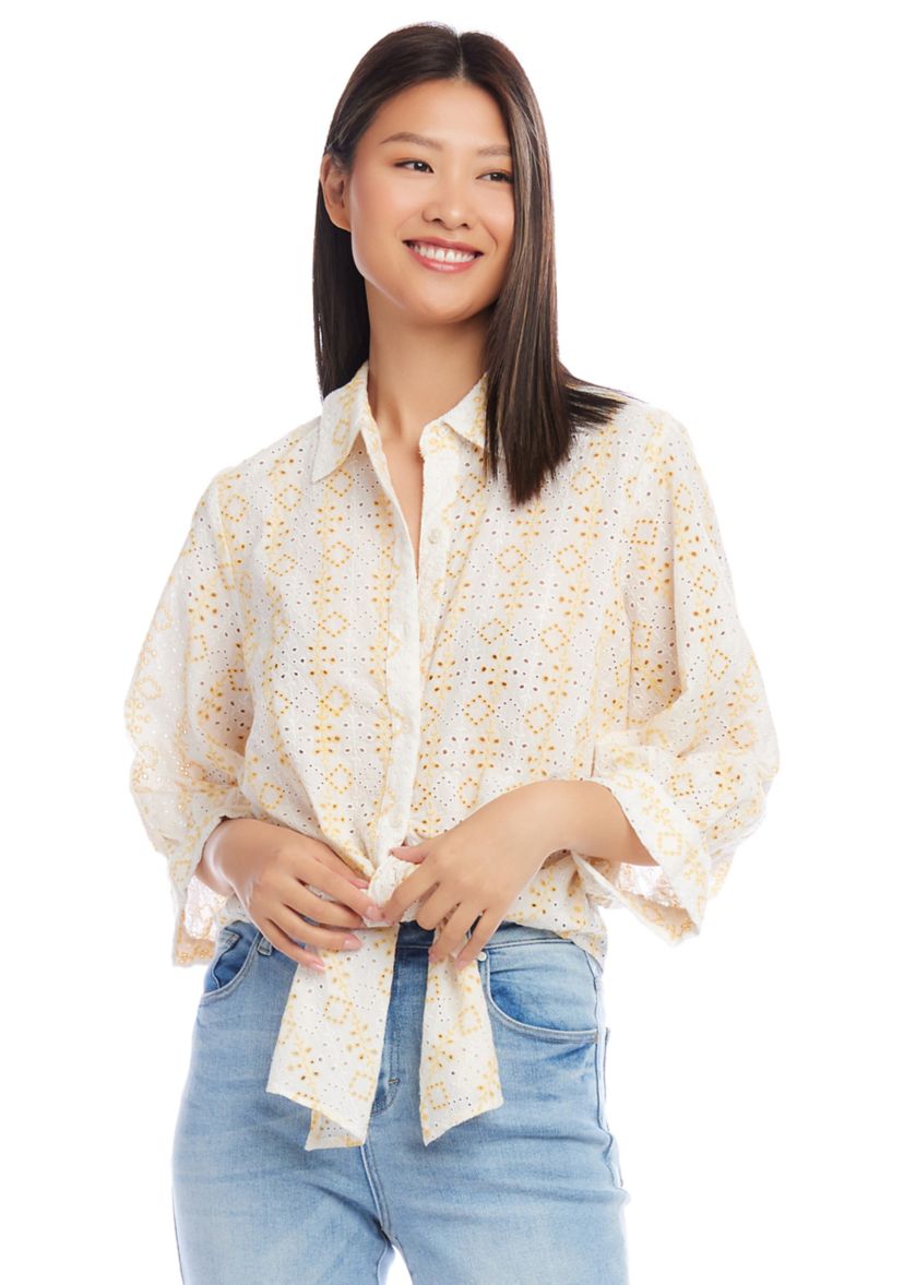 Womens Tie Front Top