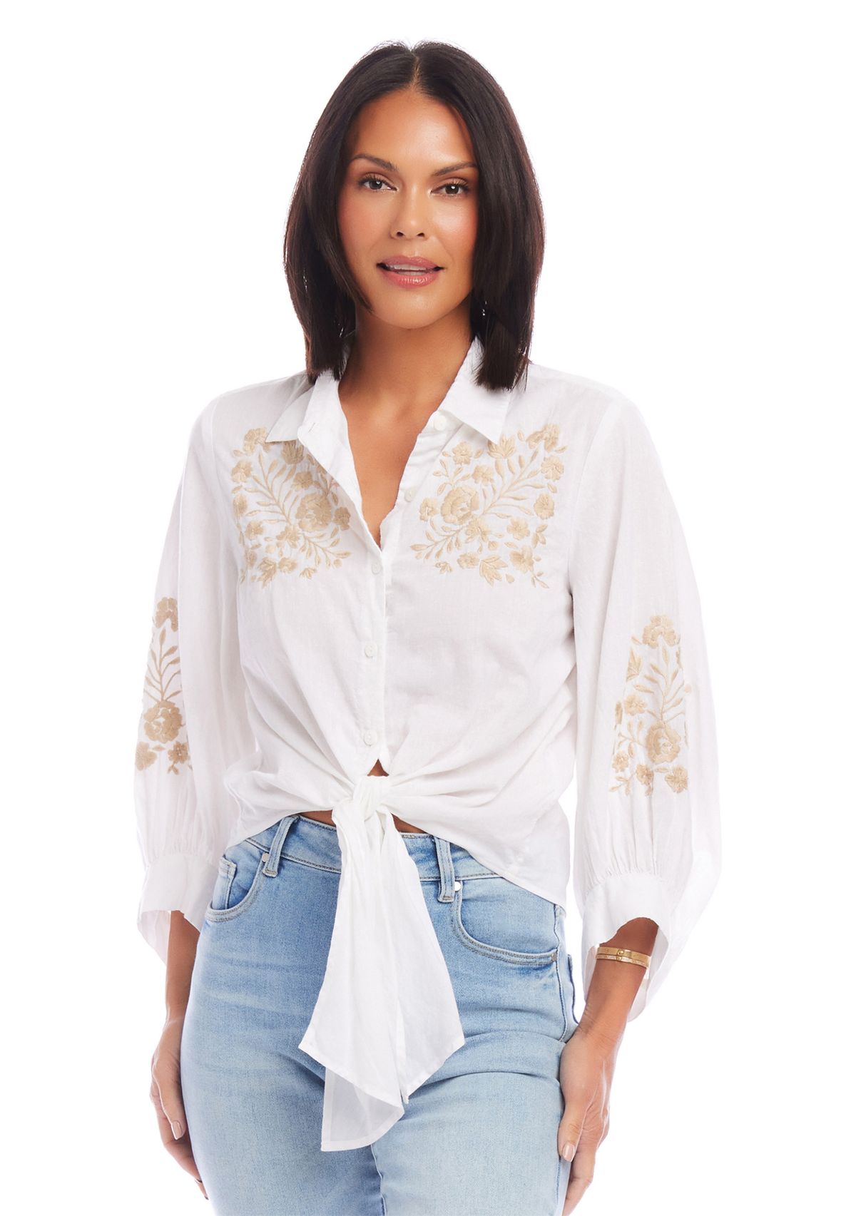 Womens Tie Front Top