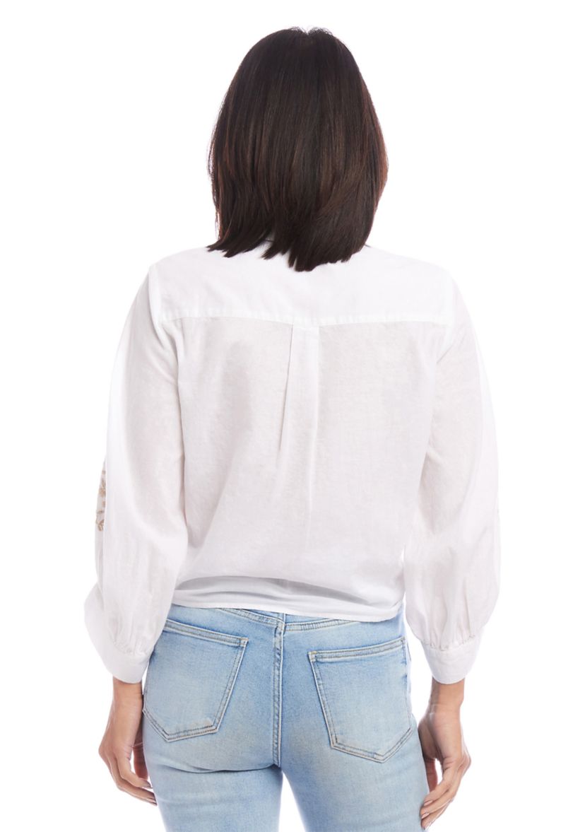 Womens Tie Front Top