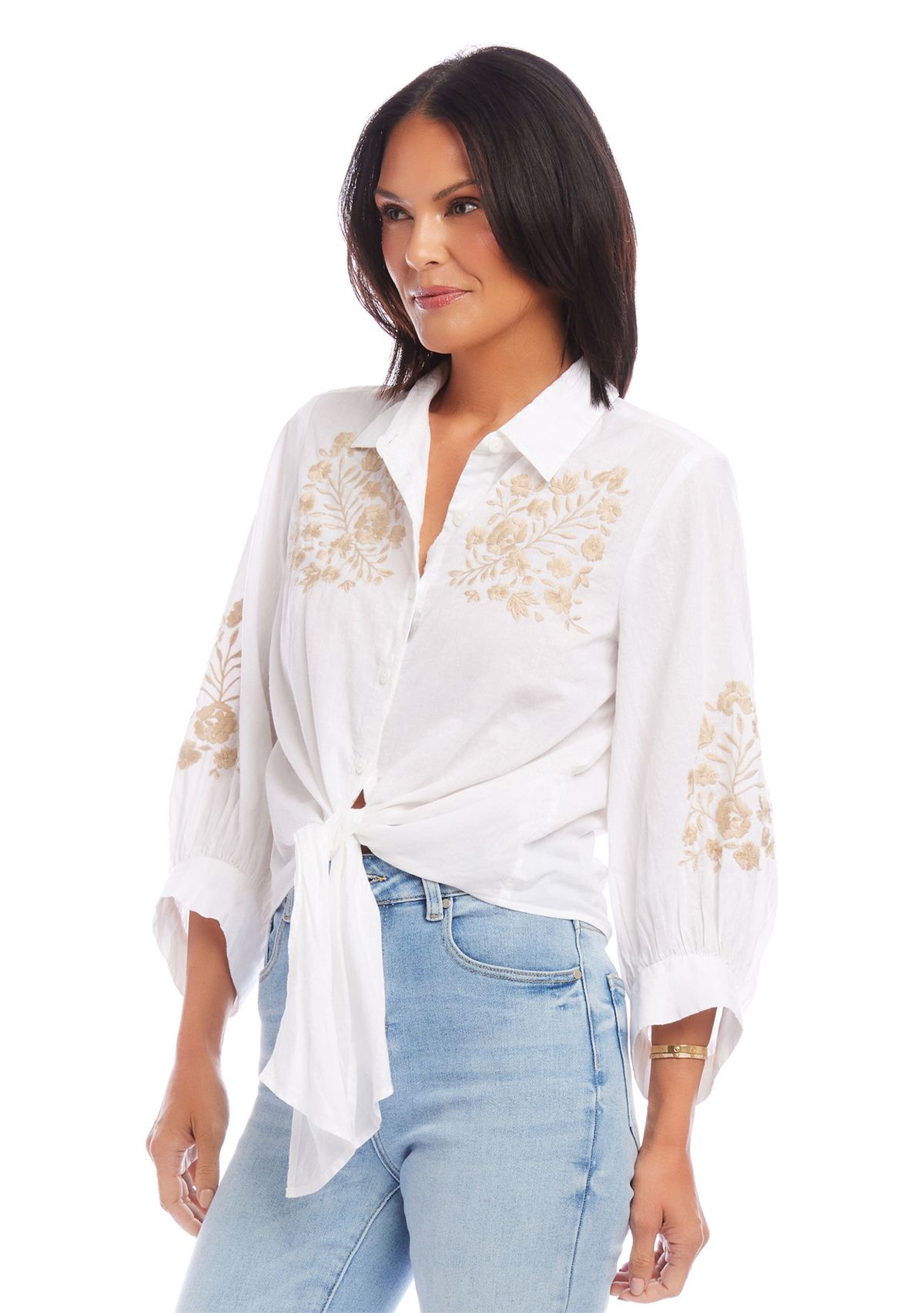 Womens Tie Front Top