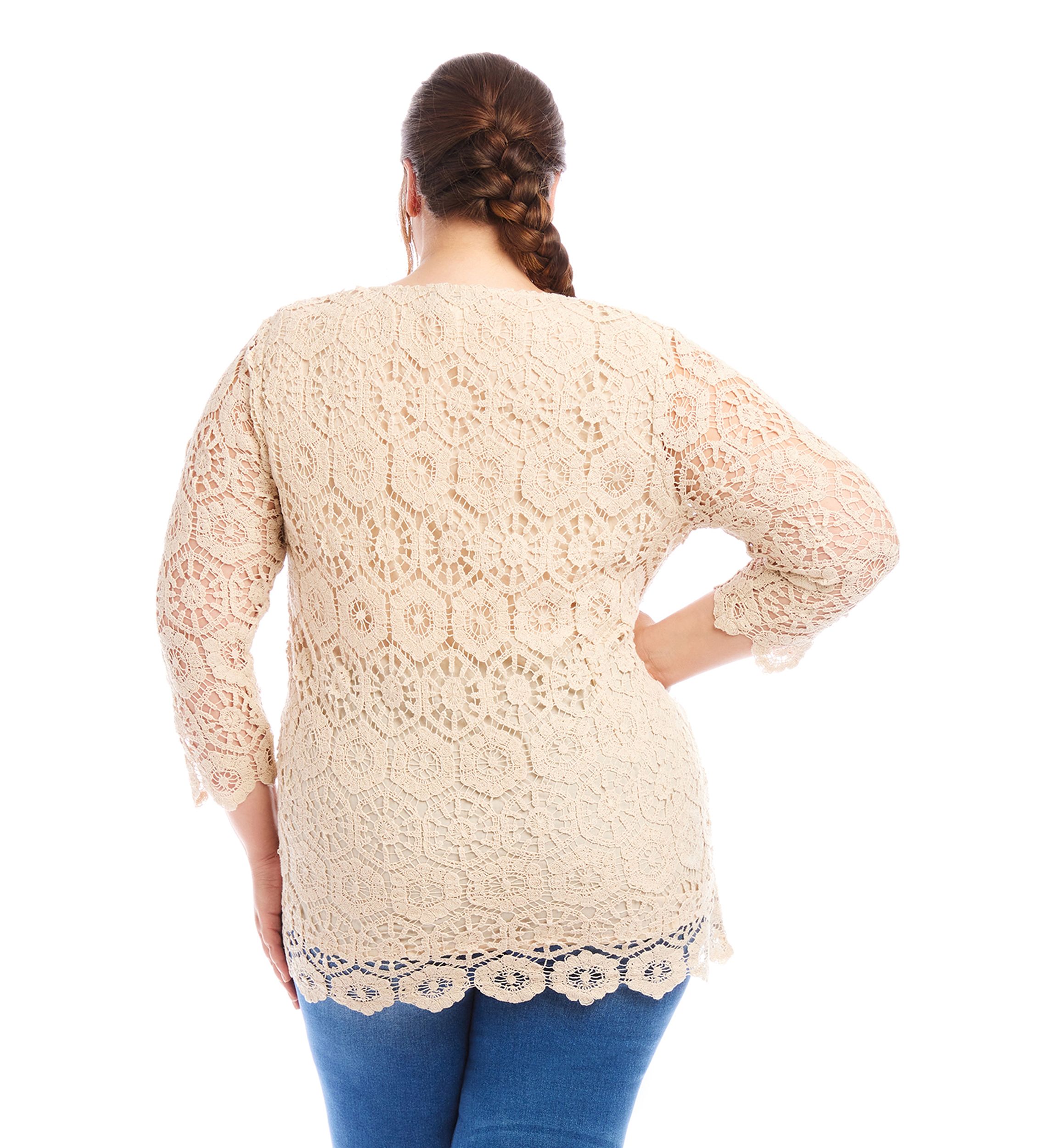 Plus Size Crochet Tunic