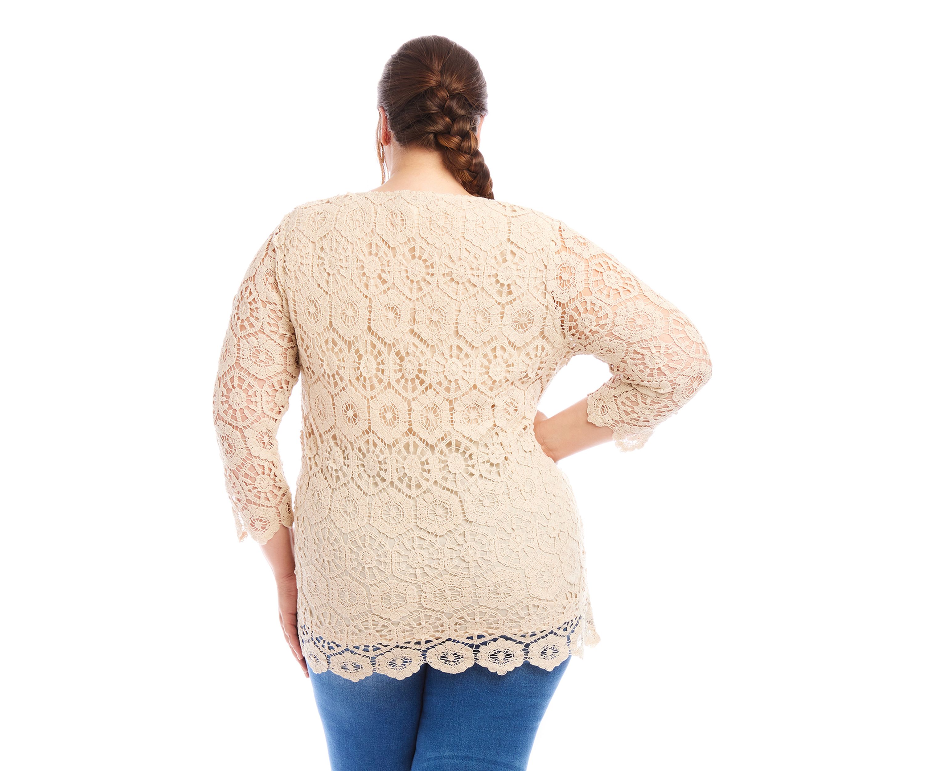 Plus Size Crochet Tunic