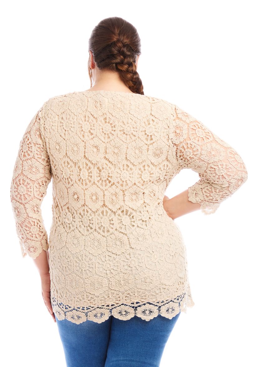 Plus Size Crochet Tunic