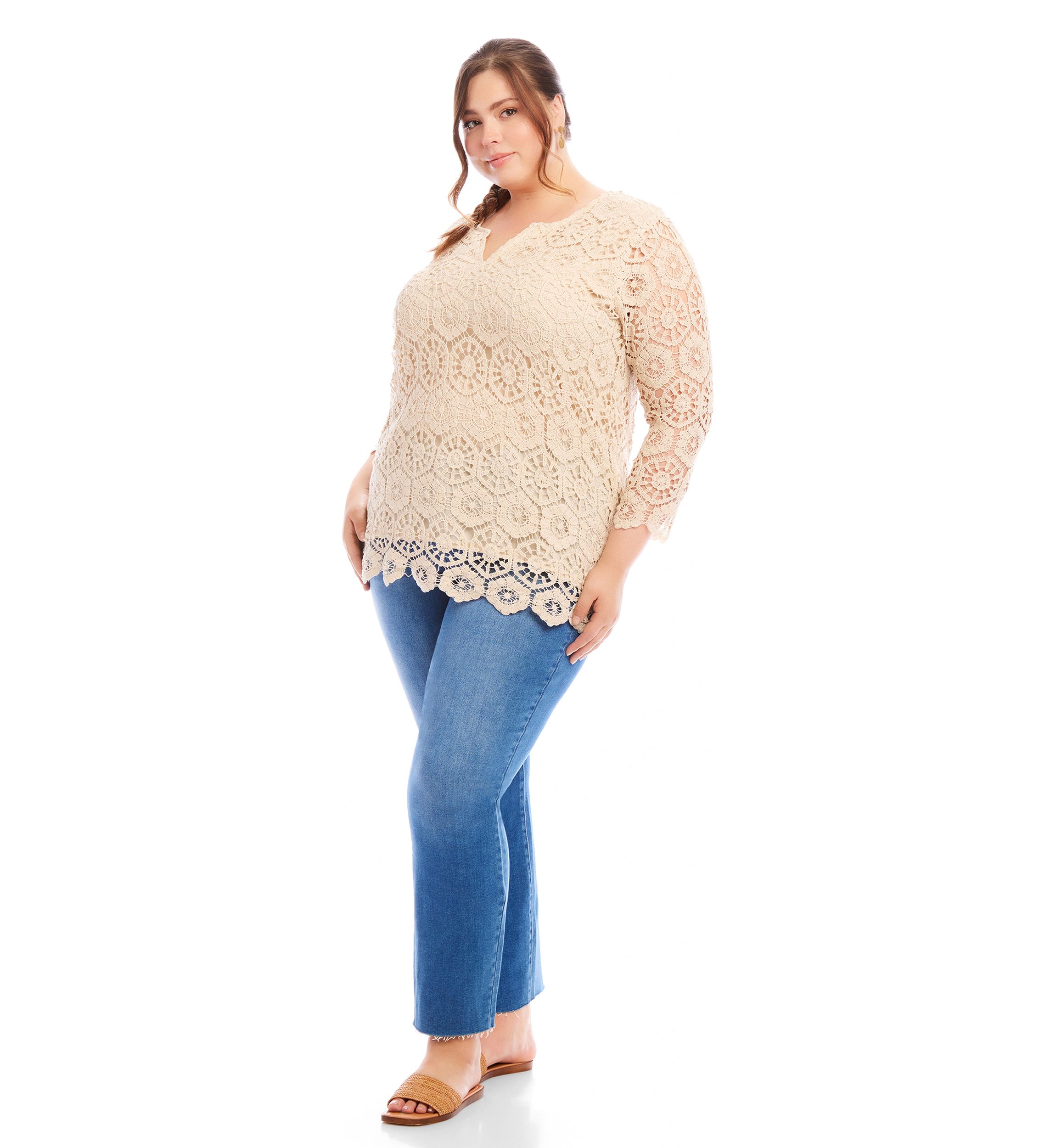 Plus Size Crochet Tunic