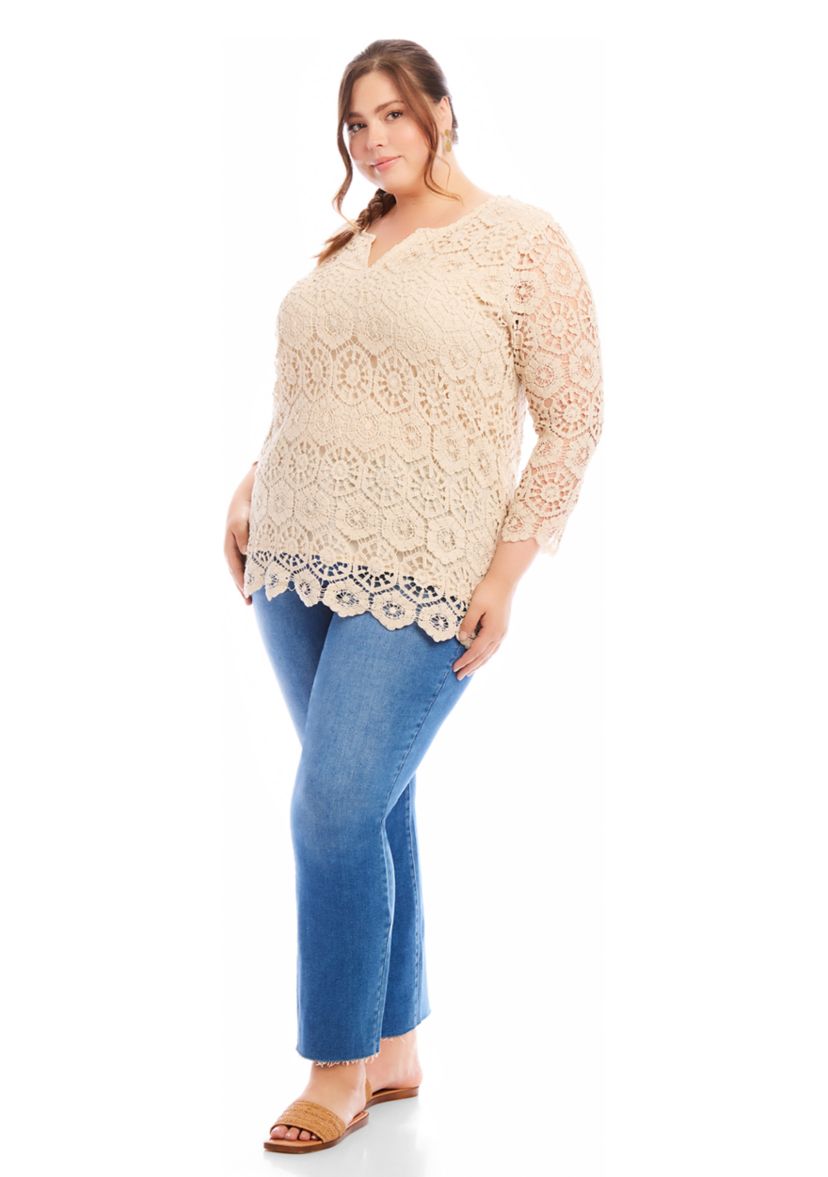 Plus Size Crochet Tunic