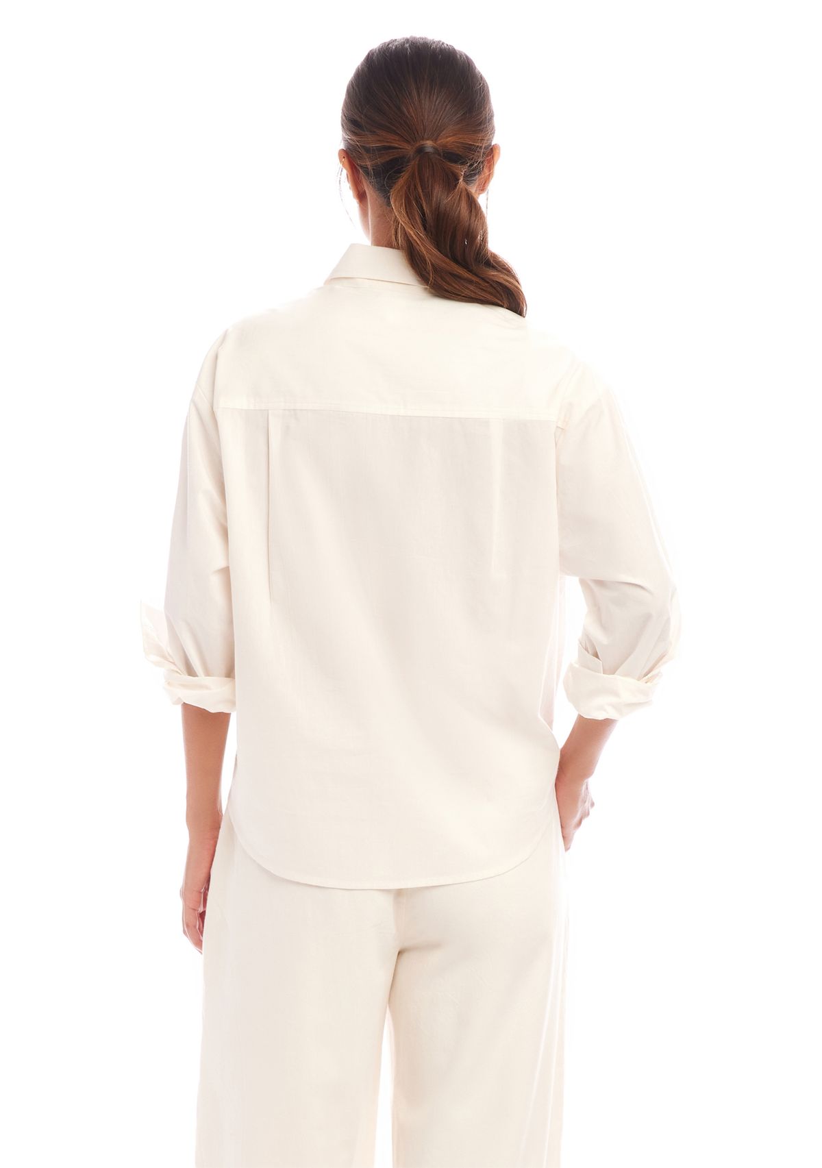 Womens Long Sleeve Tie-Front Top