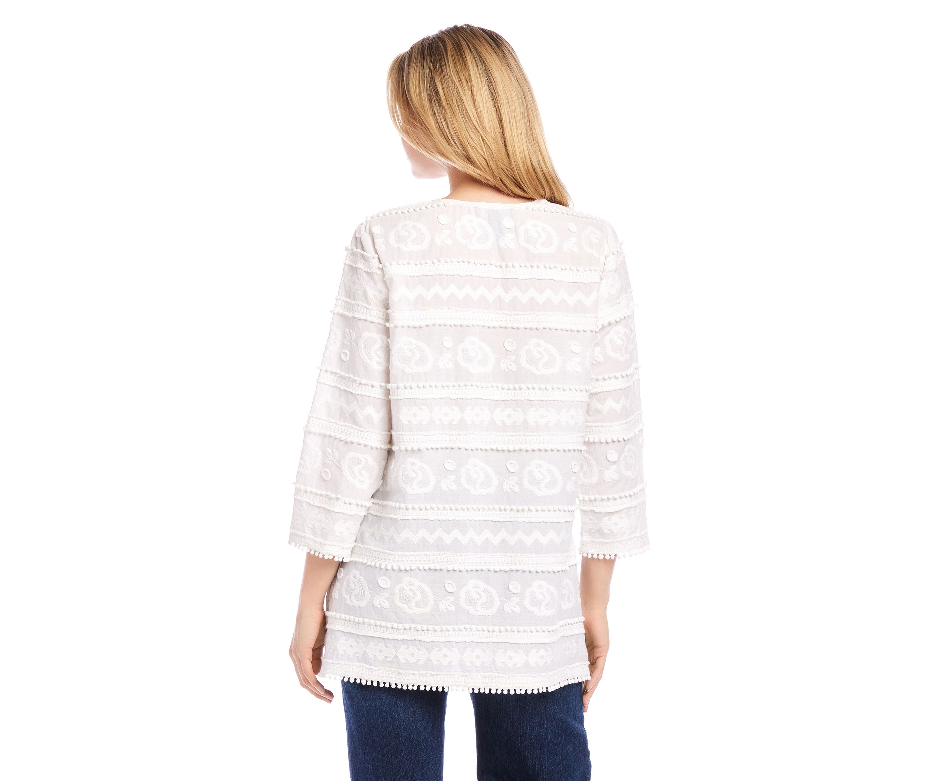 Petite Embroidered Tunic Top