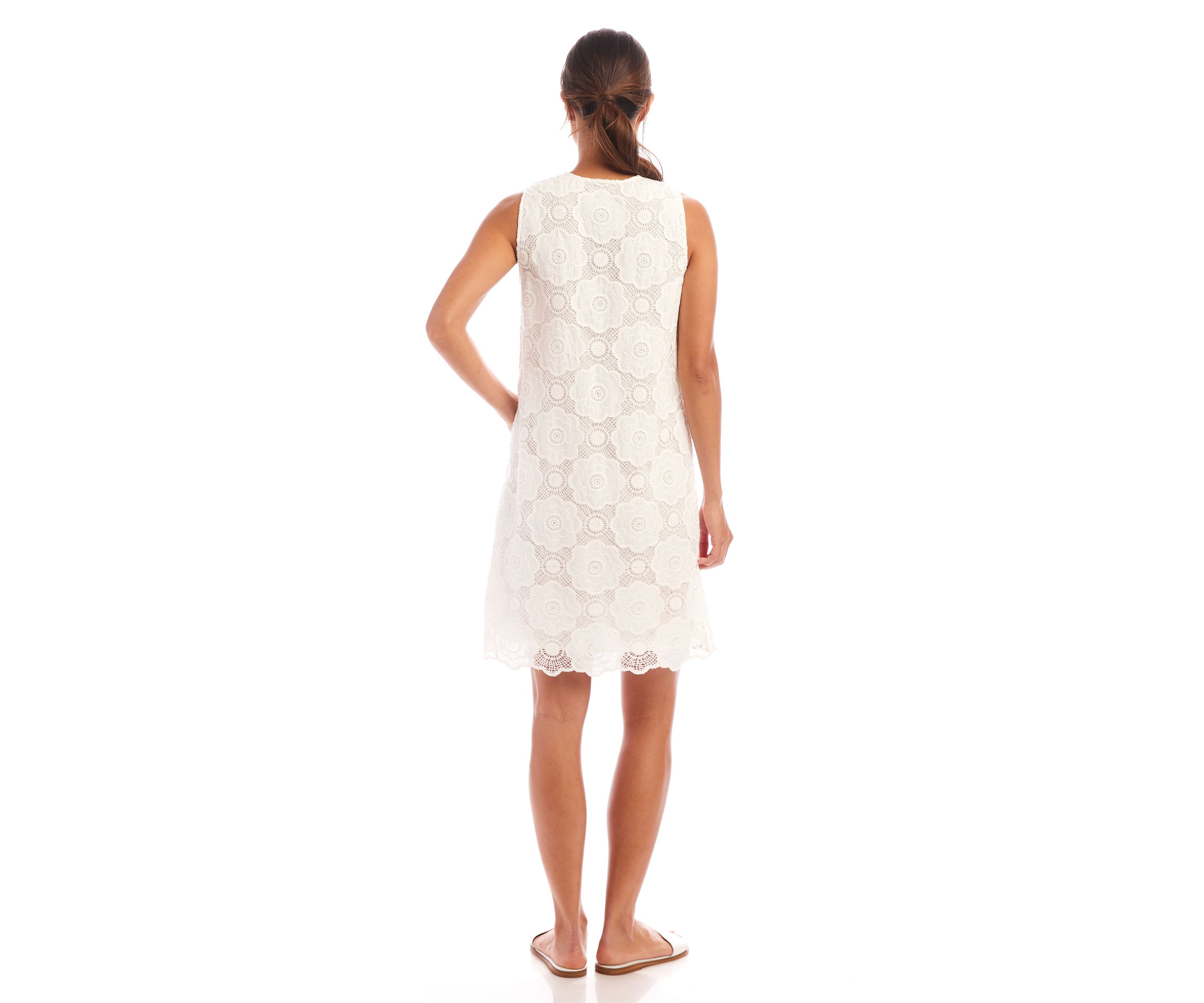 Womens Sleeveless Crochet Dress