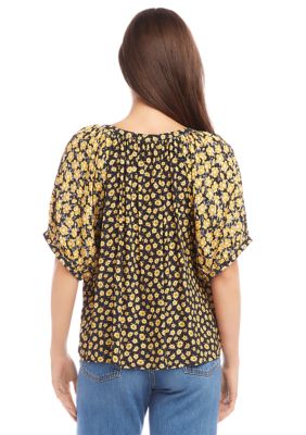 Women's Short Sleeve Peasant Top