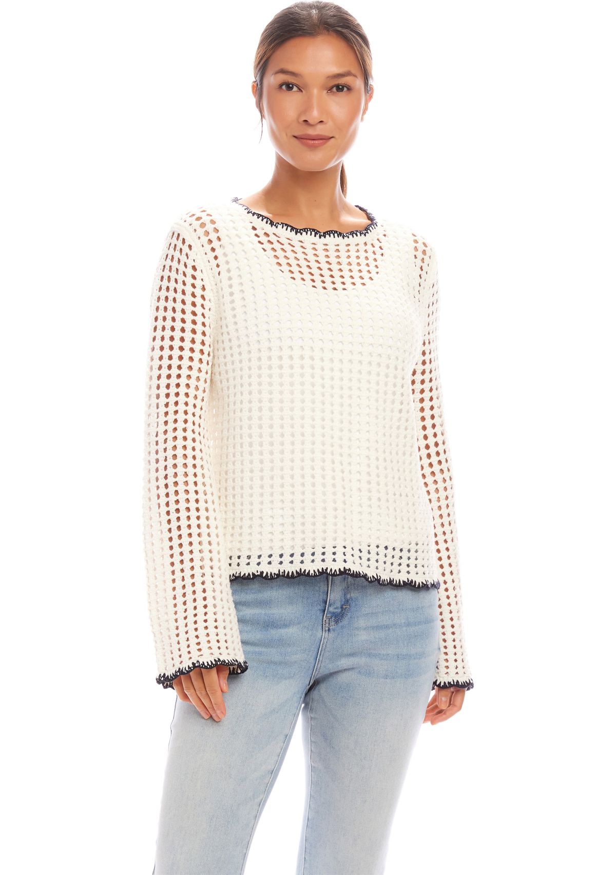 Womens Crochet Sweater