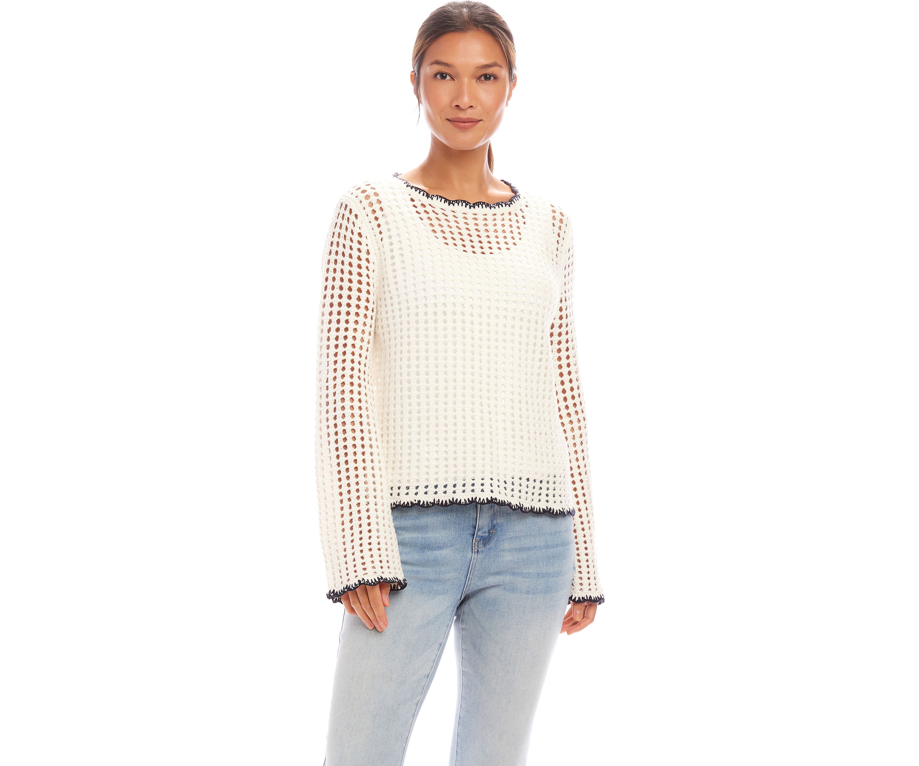 Womens Crochet Sweater