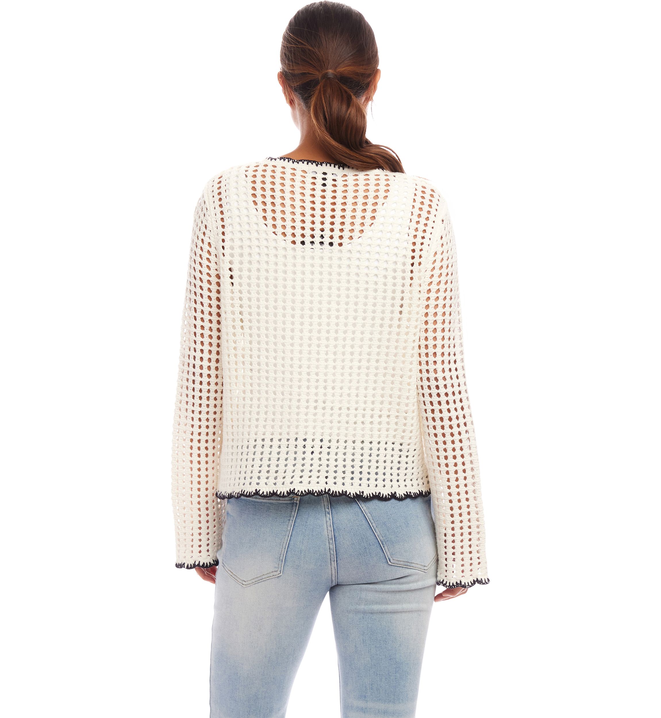 Womens Crochet Sweater