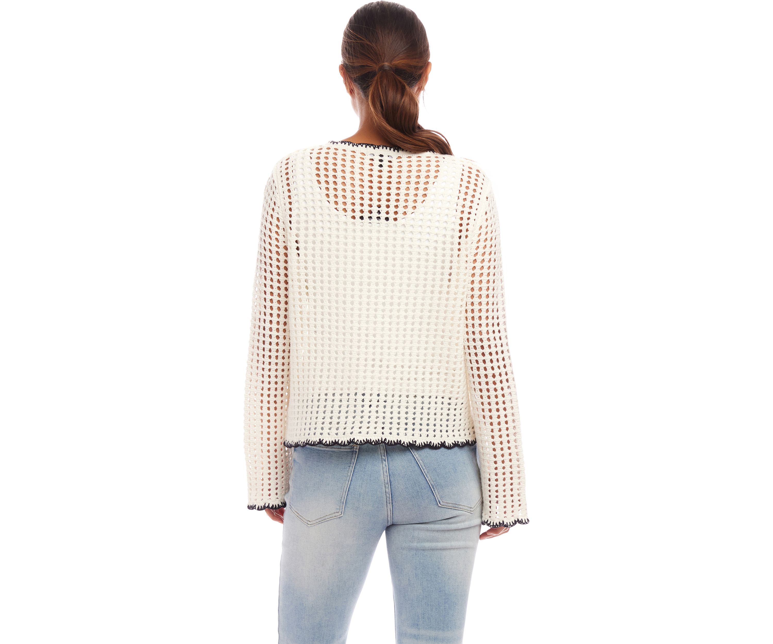 Womens Crochet Sweater