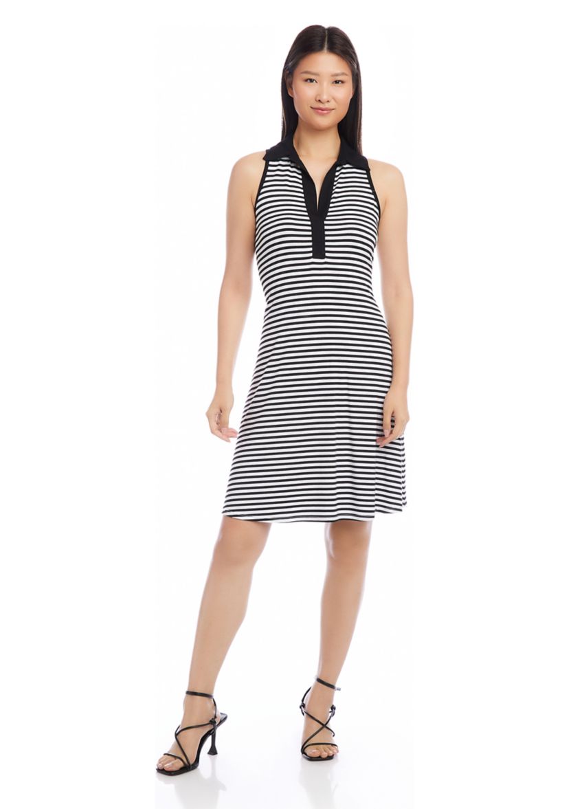 Womens Contrast Collar Dress