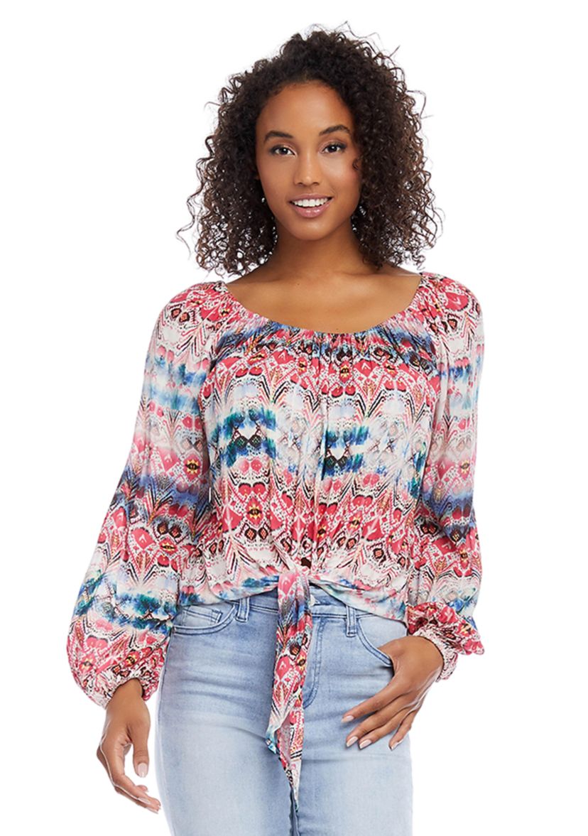 Womens Tie Front Top