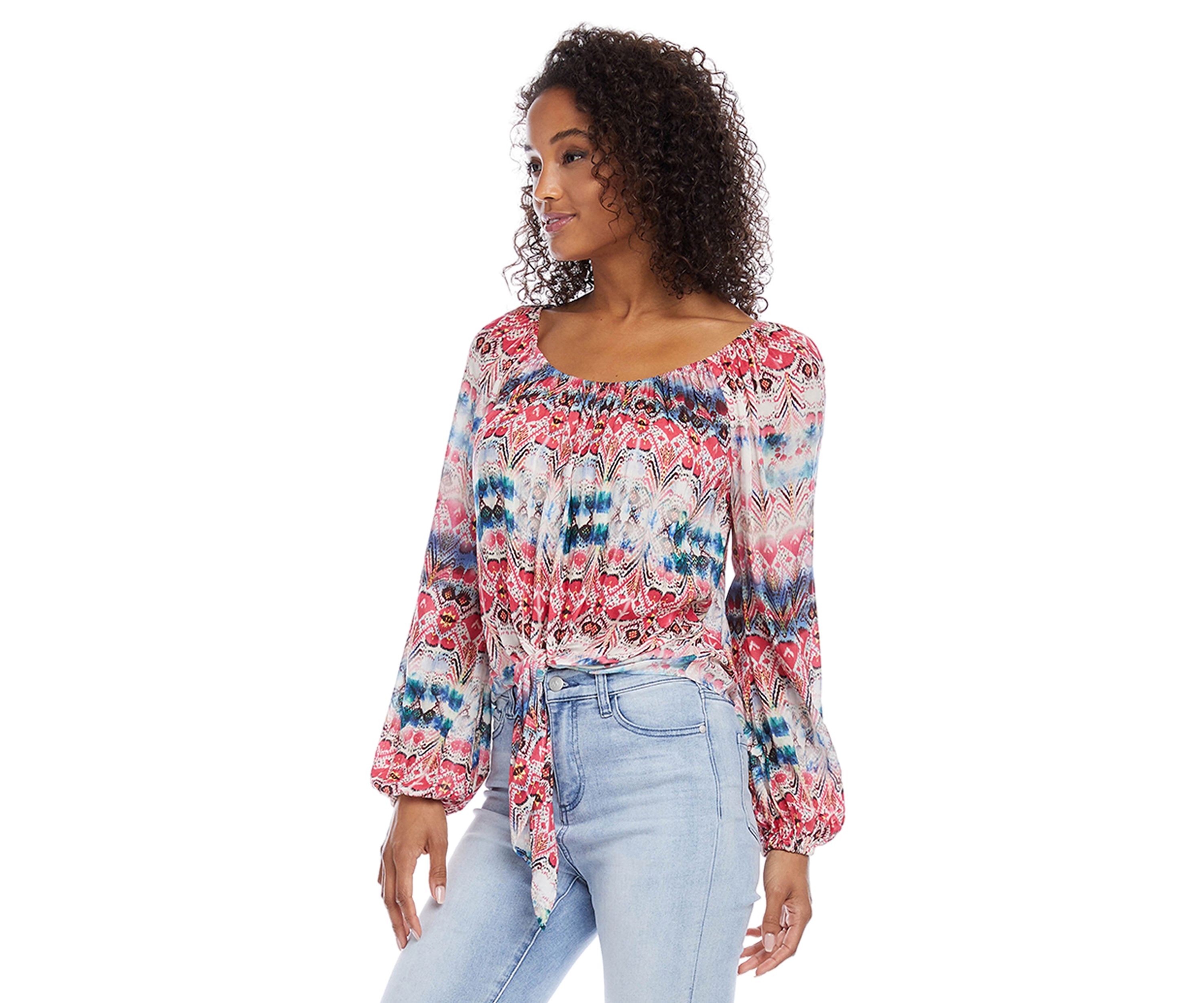 Womens Tie Front Top