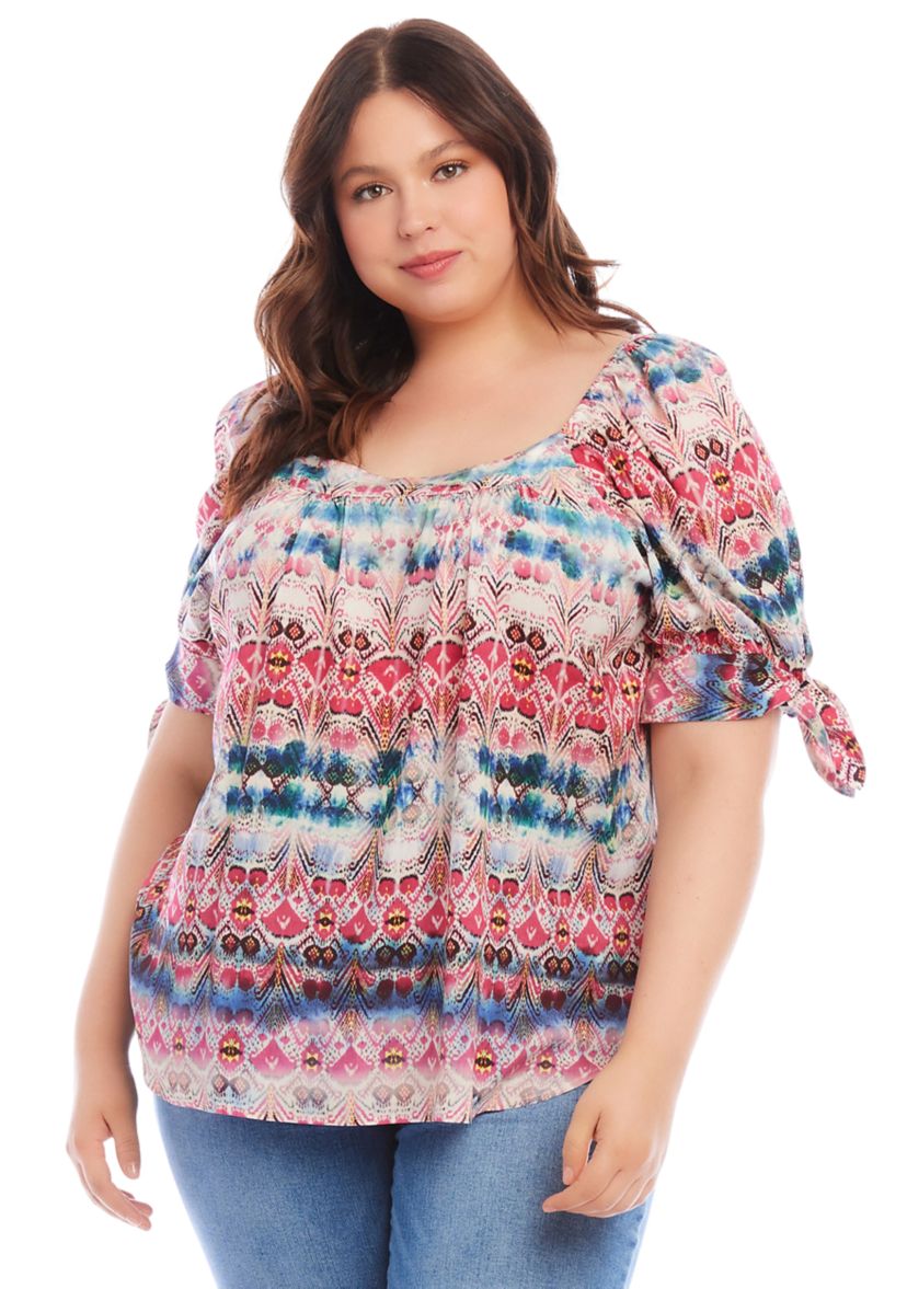 Plus Size Square Neck Top