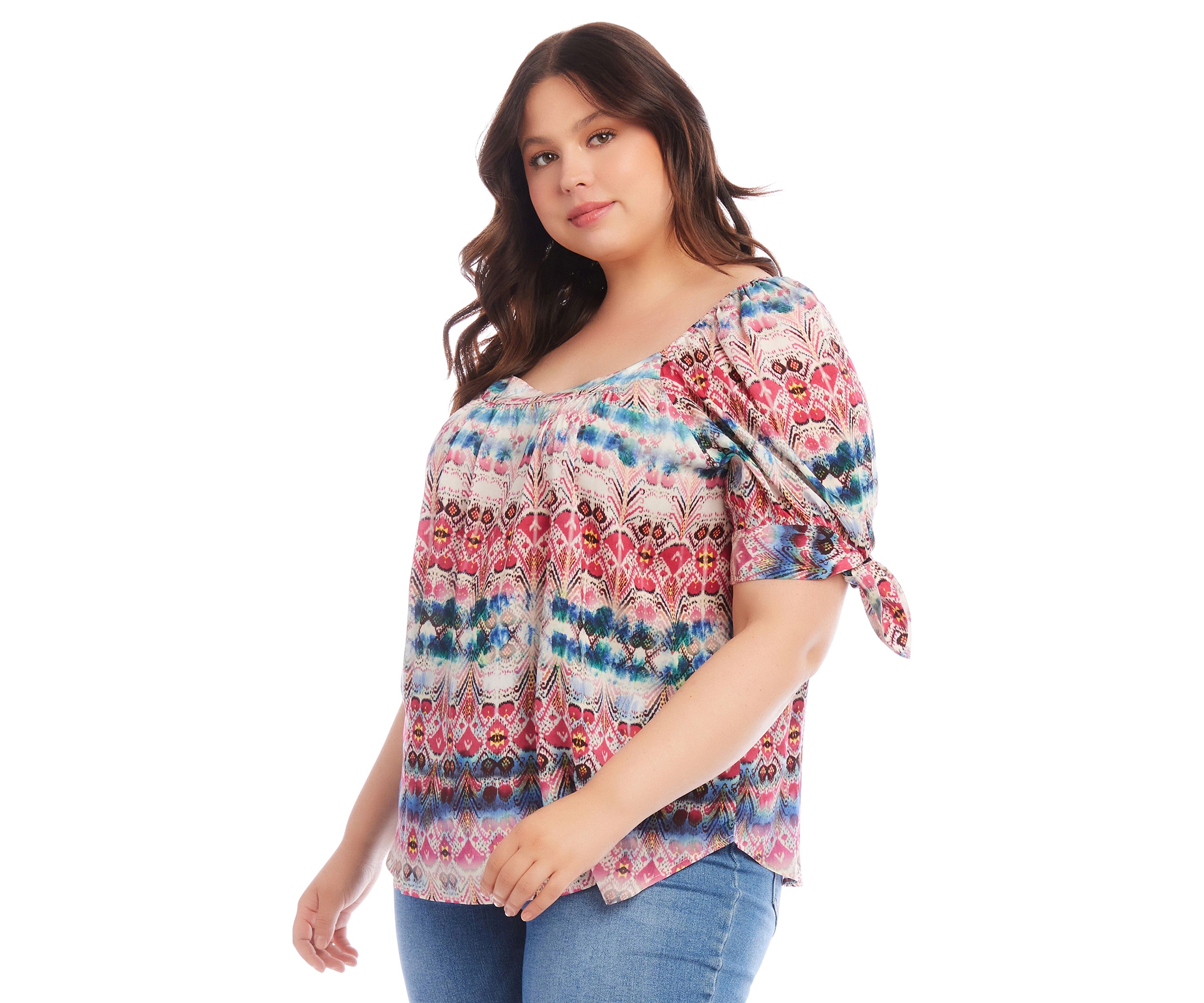 Plus Size Square Neck Top