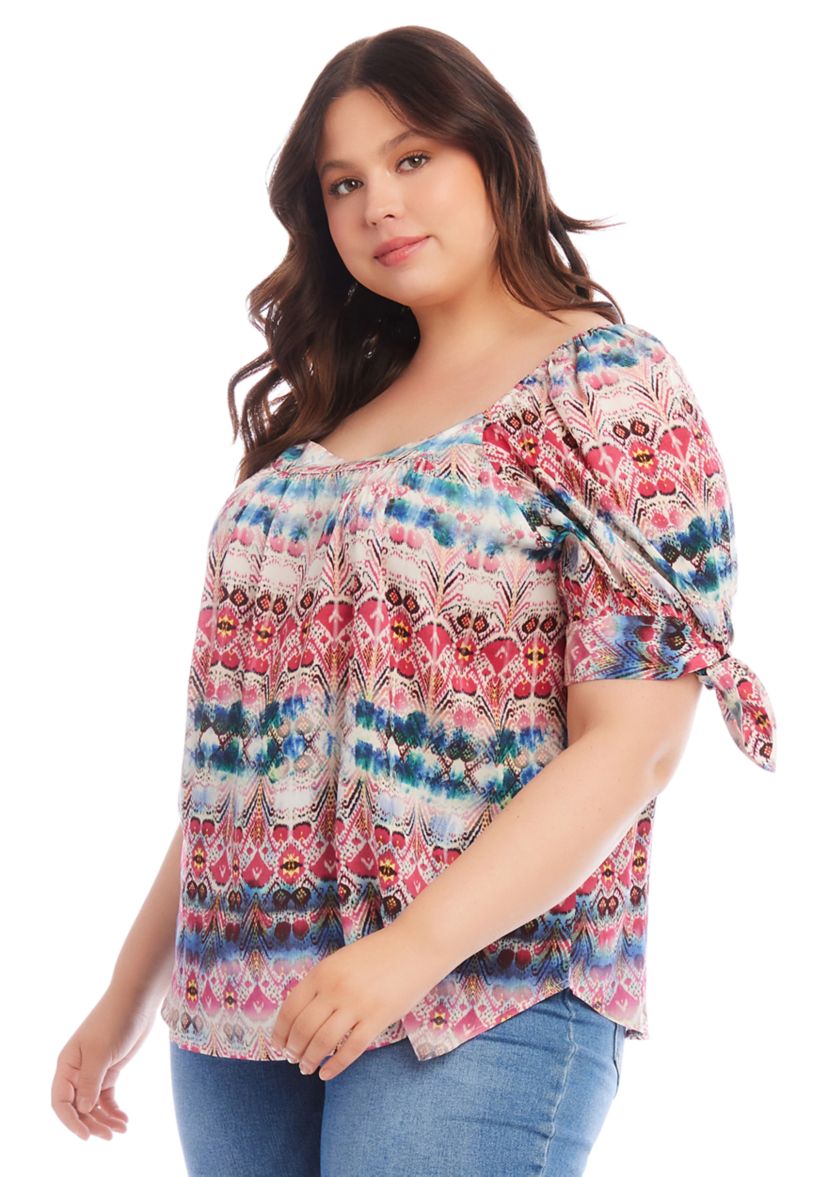 Plus Size Square Neck Top