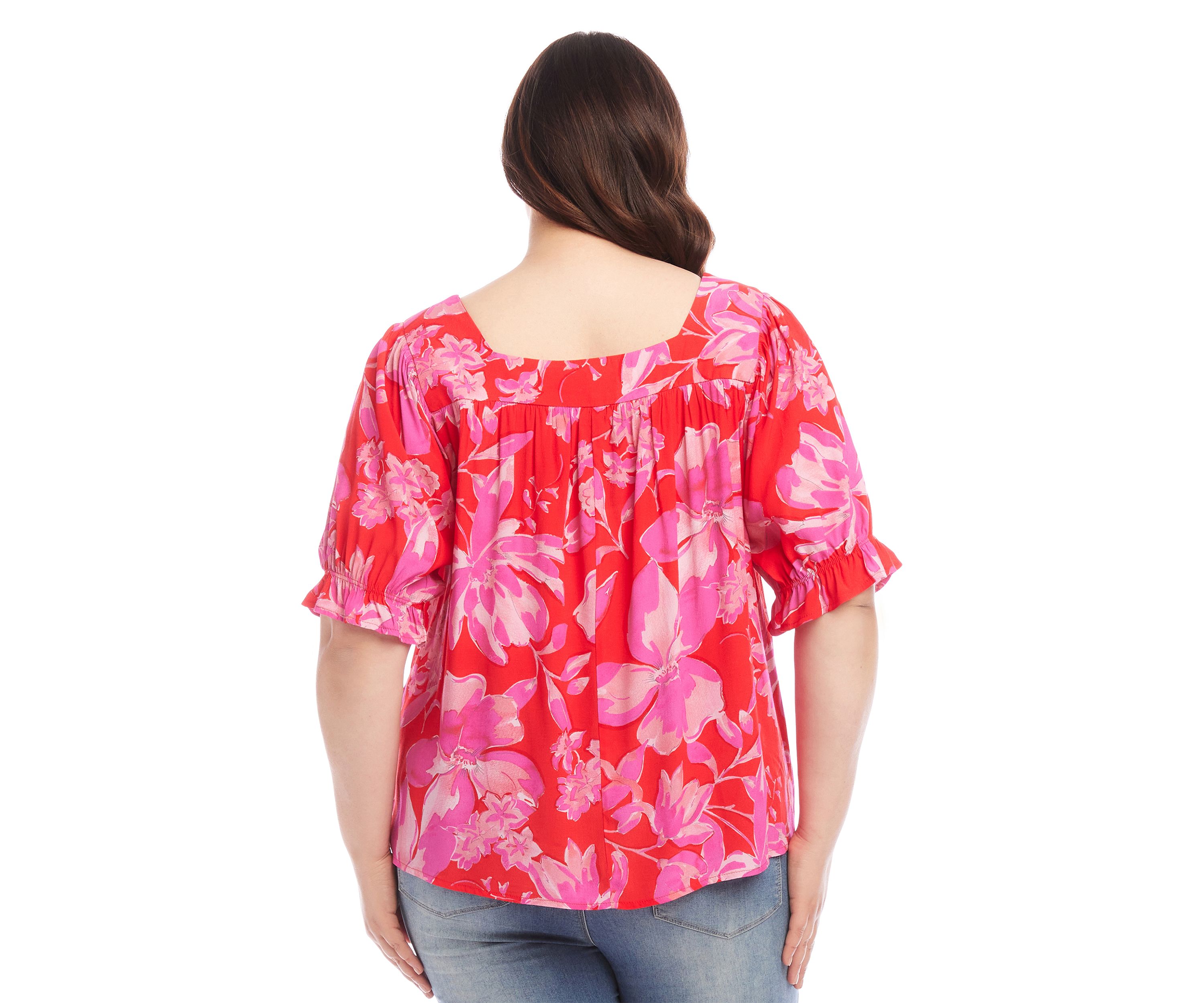 Plus Size Square Neck Top
