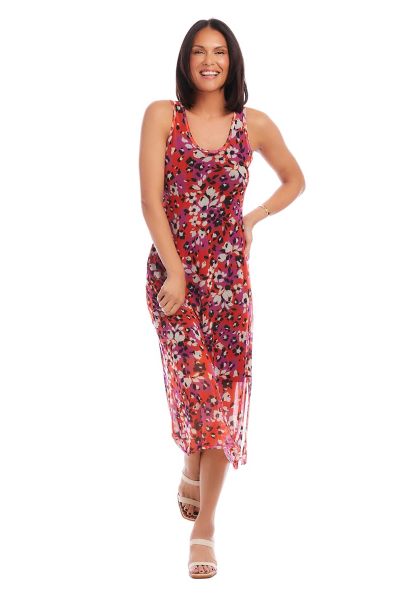 Womens Scoop Neck Midi Dress