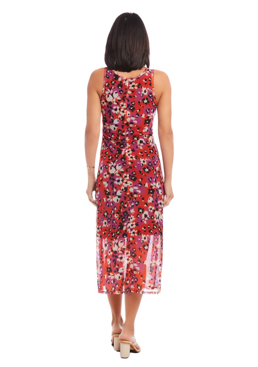 Womens Scoop Neck Midi Dress