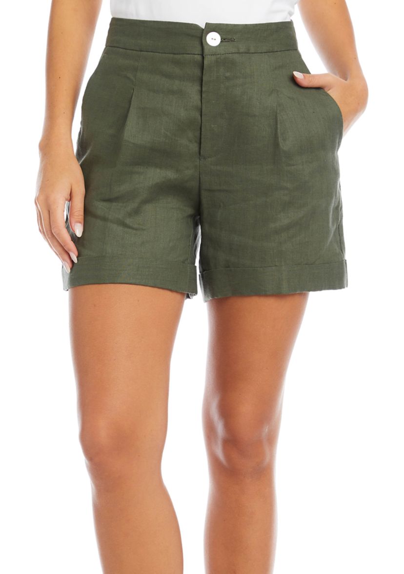 Womens High Waist Pleated shorts 