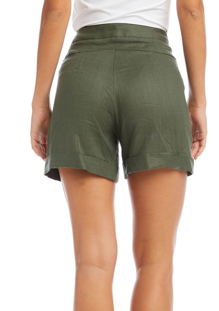 Womens High Waist Pleated shorts 