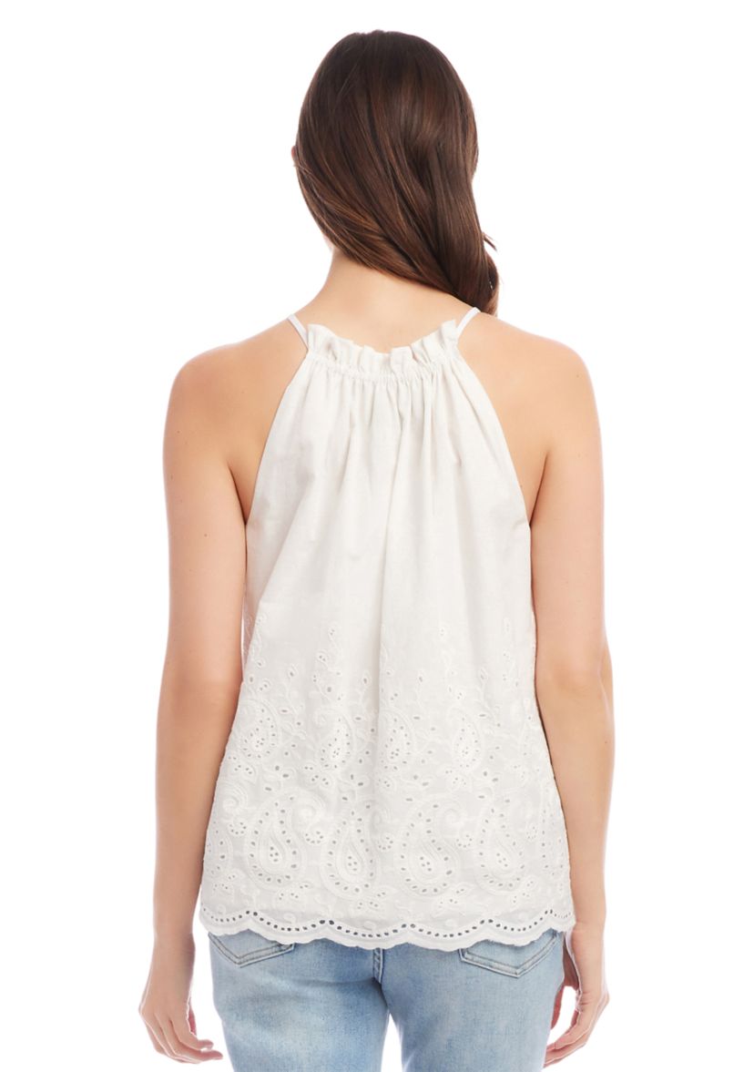 Womens Embroidered Halter Top